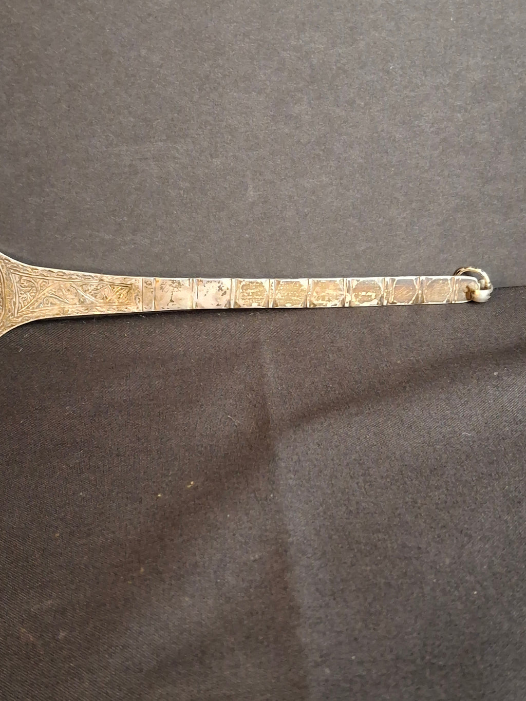 Antique North African Silver Yad Torah Pointer Hand Engraved Foliate Arabesque 10.75"