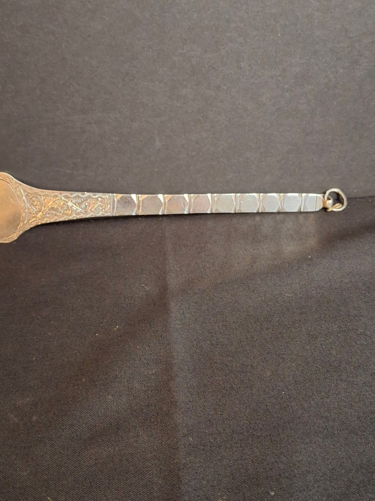 Antique North African Silver Yad Torah Pointer Hand Engraved Foliate Arabesque 10.75"