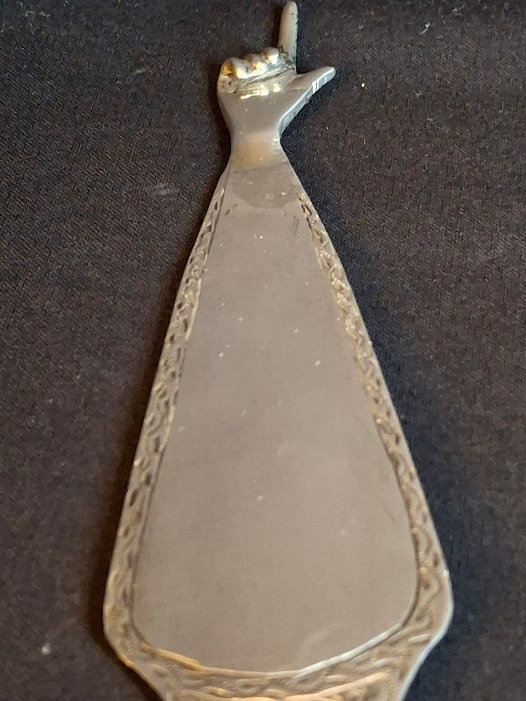 Antique North African Silver Yad Torah Pointer Hand Engraved Foliate Arabesque 10.75"