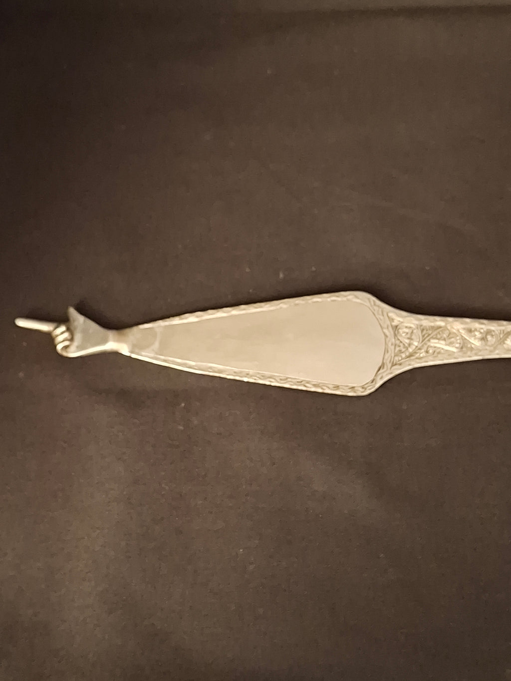 Antique North African Silver Yad Torah Pointer Hand Engraved Foliate Arabesque 10.75"