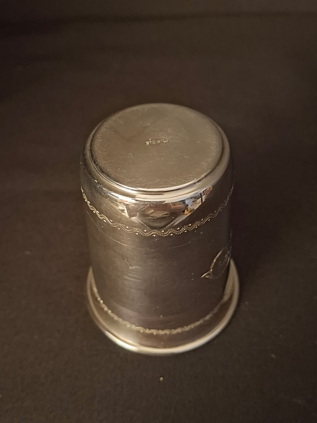 Vintage Sterling Silver Kiddush Cup Star of David Engraved Judaica Tumbler 59g