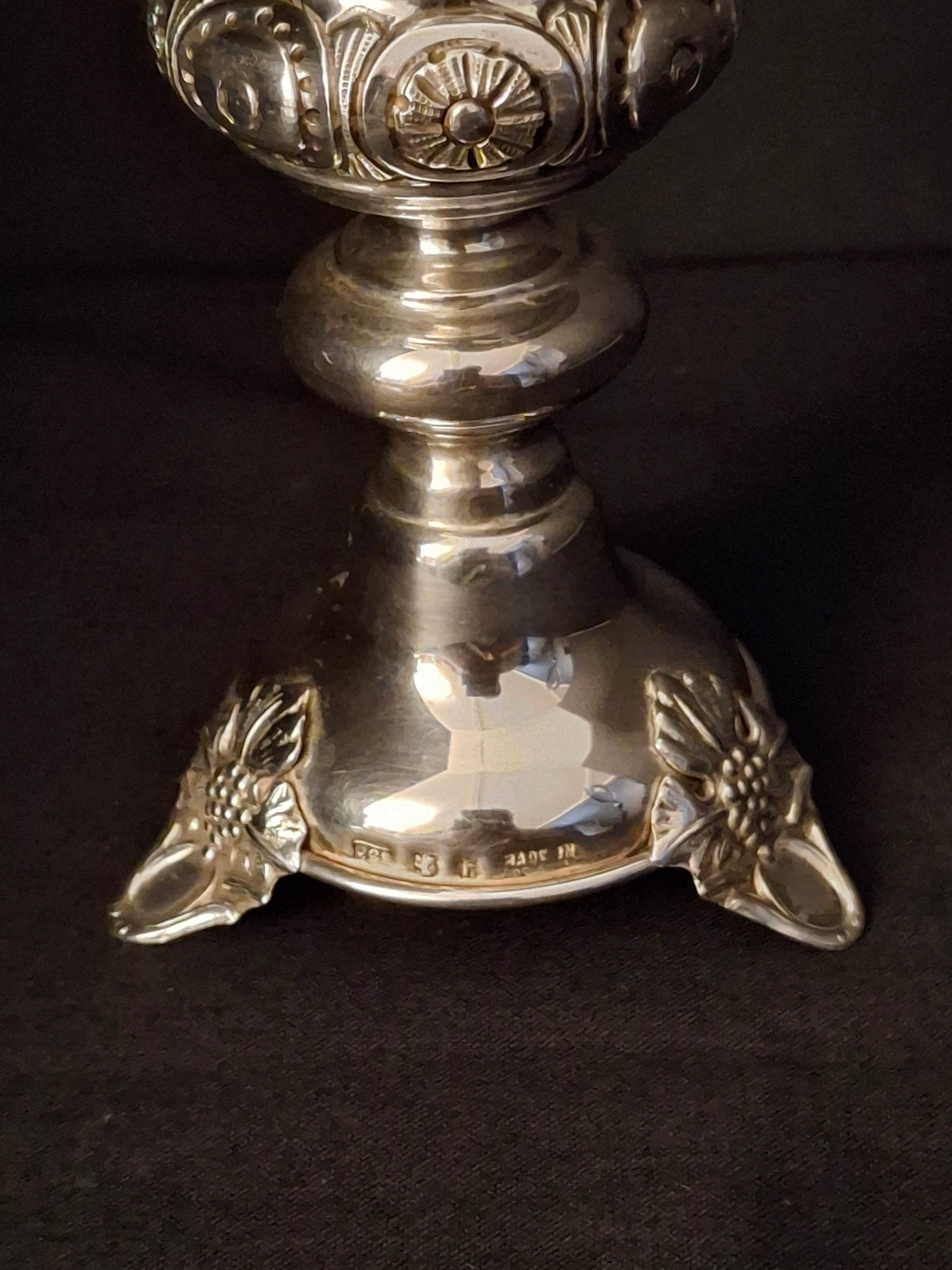 Vintage Israeli .835 Solid Silver Besamim Spice Tower 10" Havdalah Bell 149g