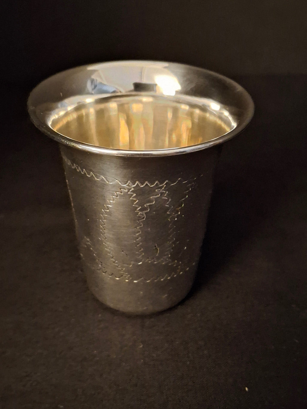 Vintage ESCO Sterling Silver Kiddush Cup Beaker Engraved Jewish Judaica 34g 3"