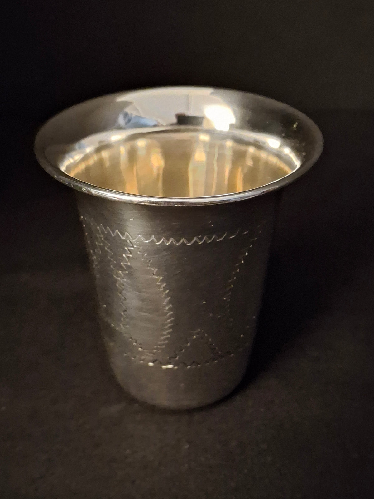 Vintage ESCO Sterling Silver Kiddush Cup Beaker Engraved Jewish Judaica 34g 3"
