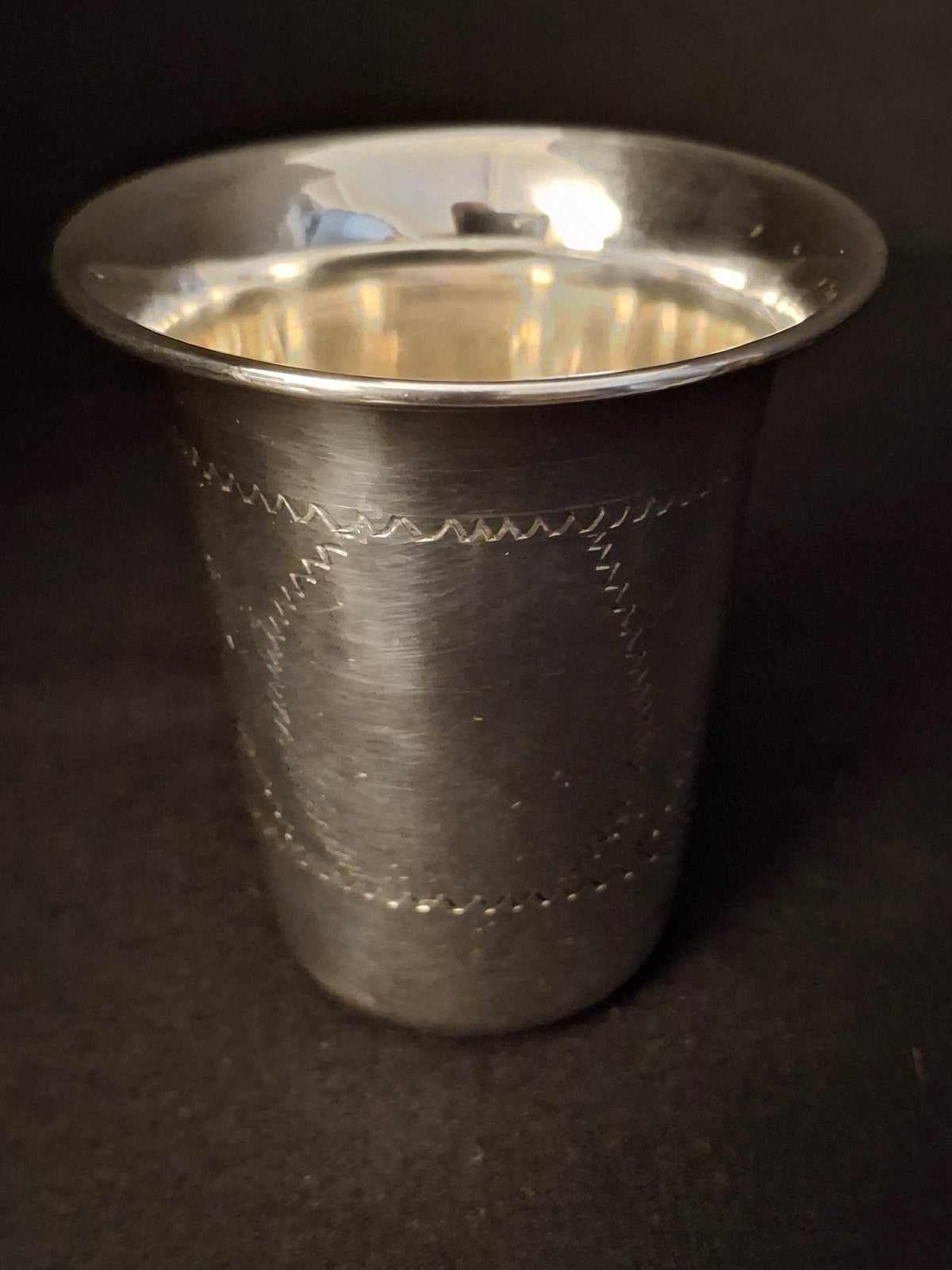 Vintage ESCO Sterling Silver Kiddush Cup Beaker Engraved Jewish Judaica 34g 3"