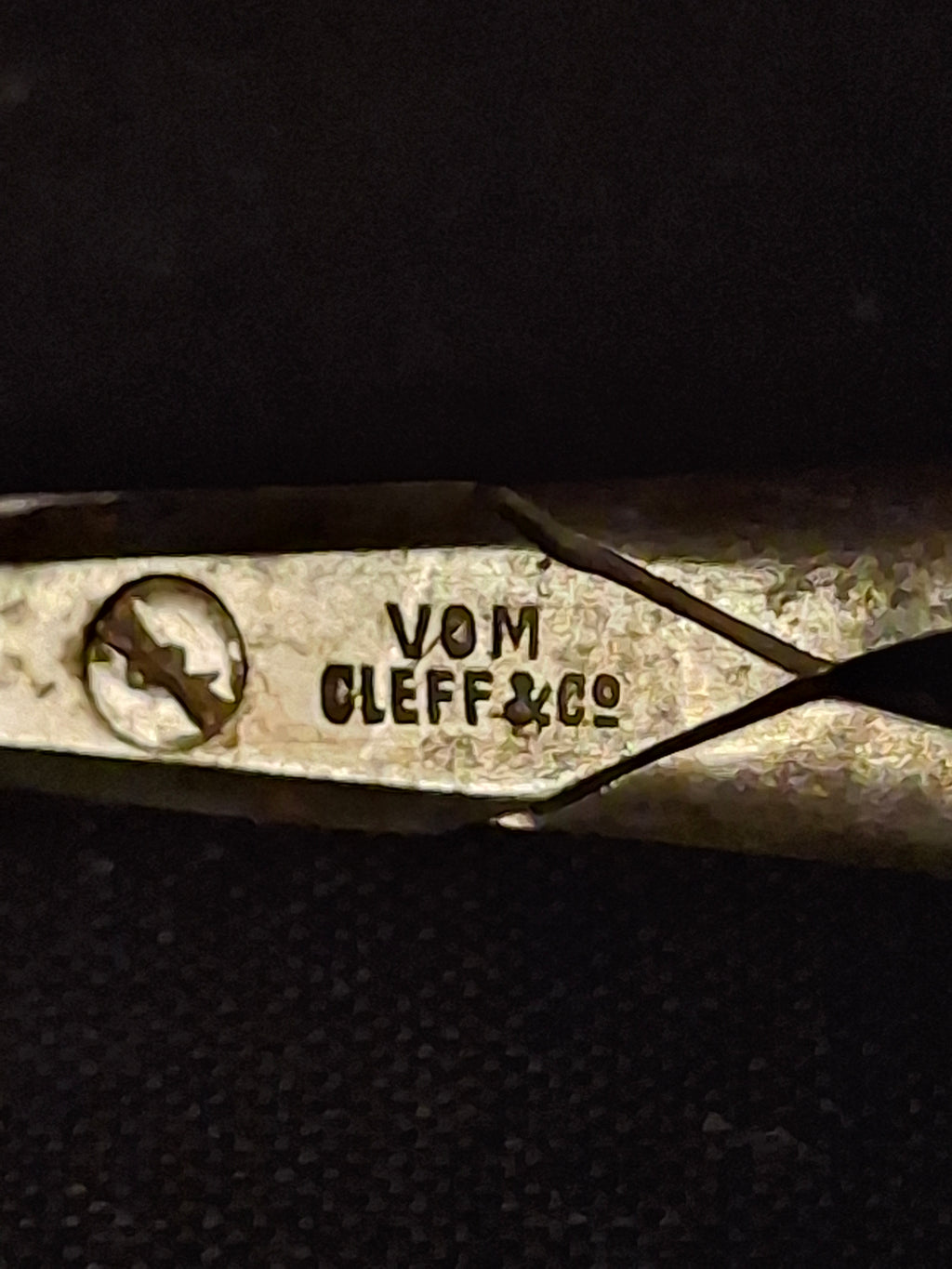 Antique Sterling Silver Chatelaine Scissor with Sterling 925 Sheath & Case Vom Cleff & Co German Scissors