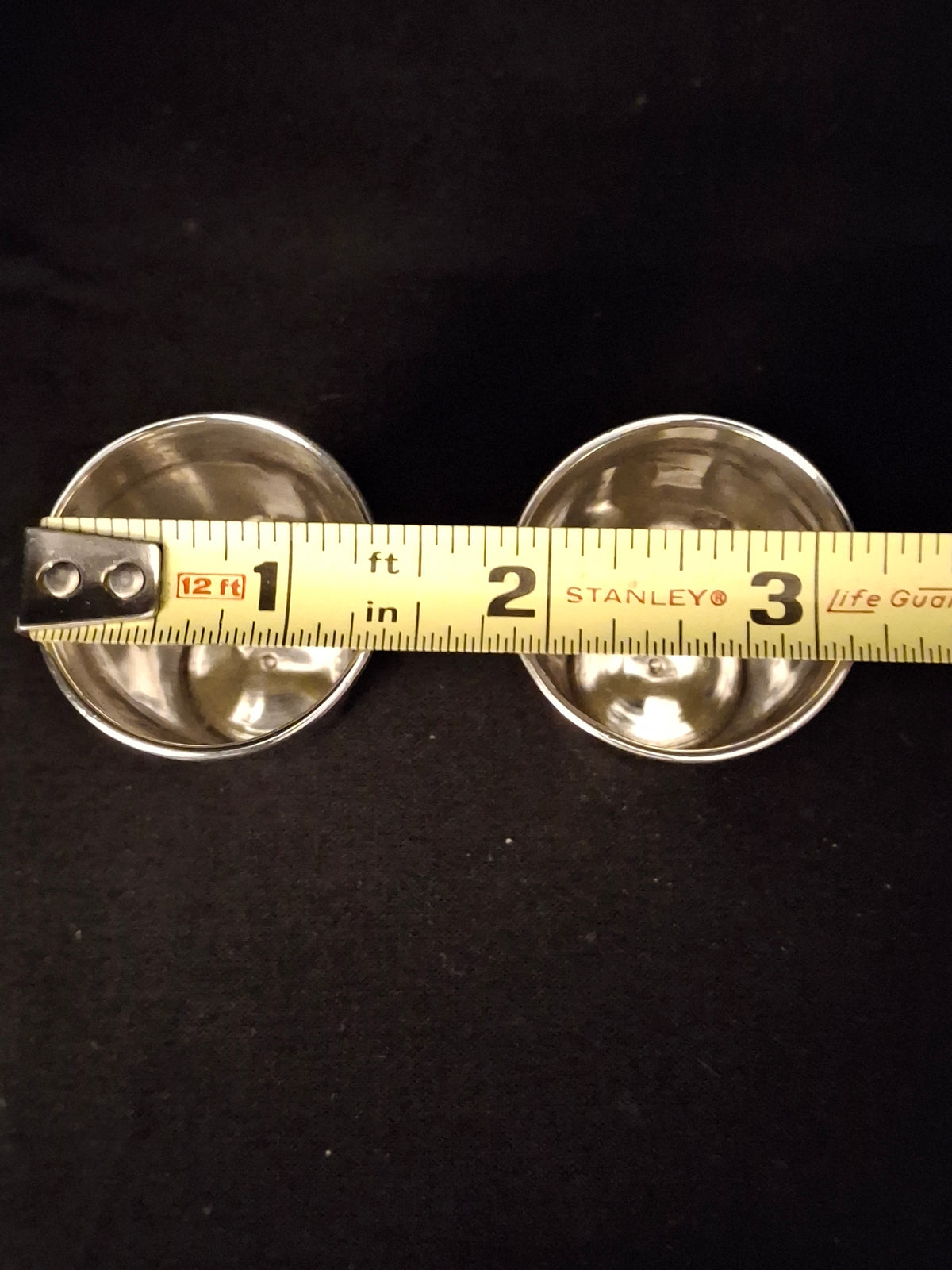 Vintage Polish .800 Silver Miniature Kiddush Cups Pair Travel Shot Cups Judaica 1960s