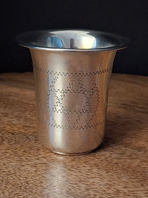 Vintage Sterling Silver Kiddush Beaker Cup Star of David Monogrammed AN 37g