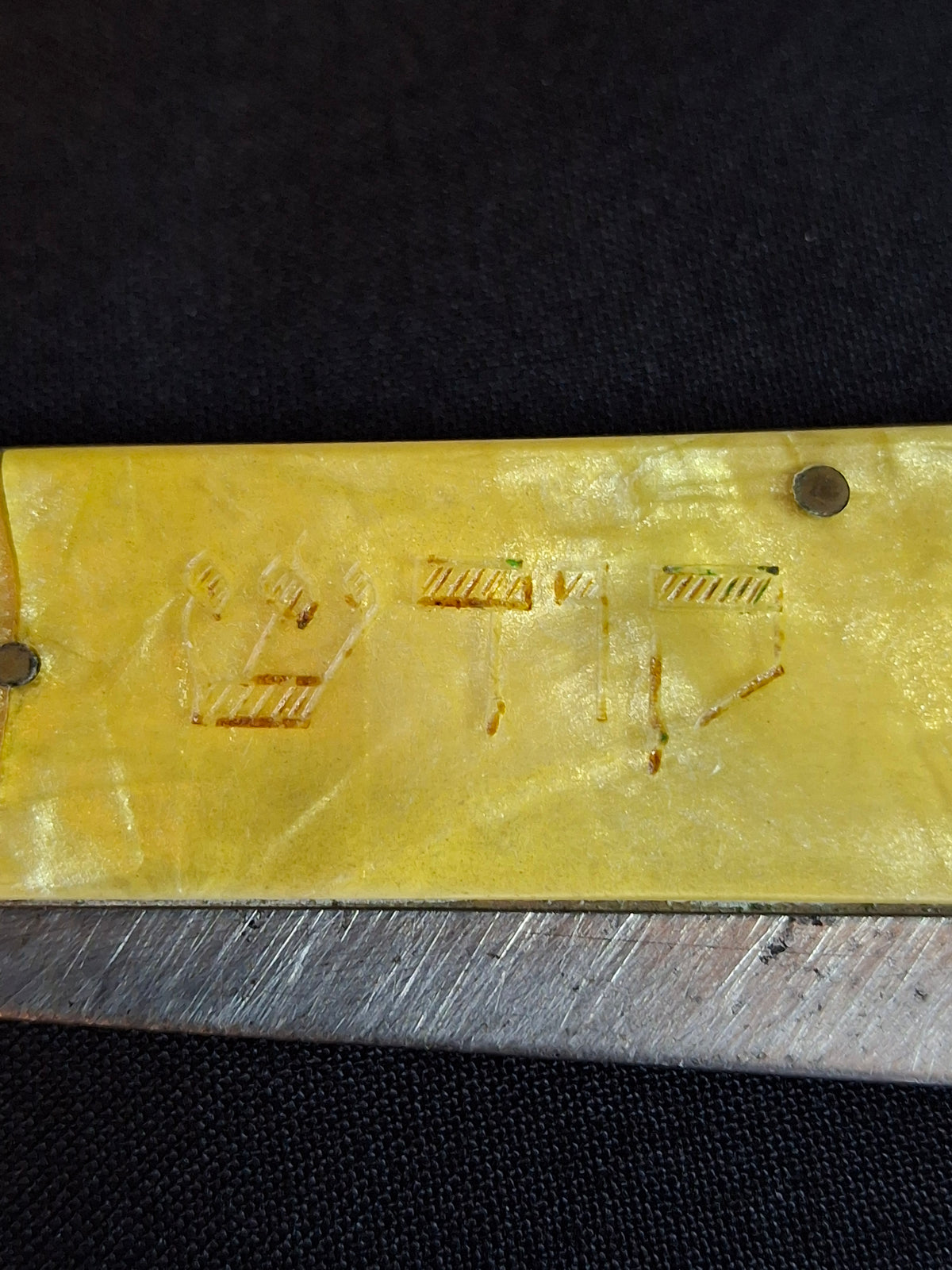 Rare Antique 1920s European Folding Challah Knife Shabbat Kodesh Celluloid Czech Judaica
