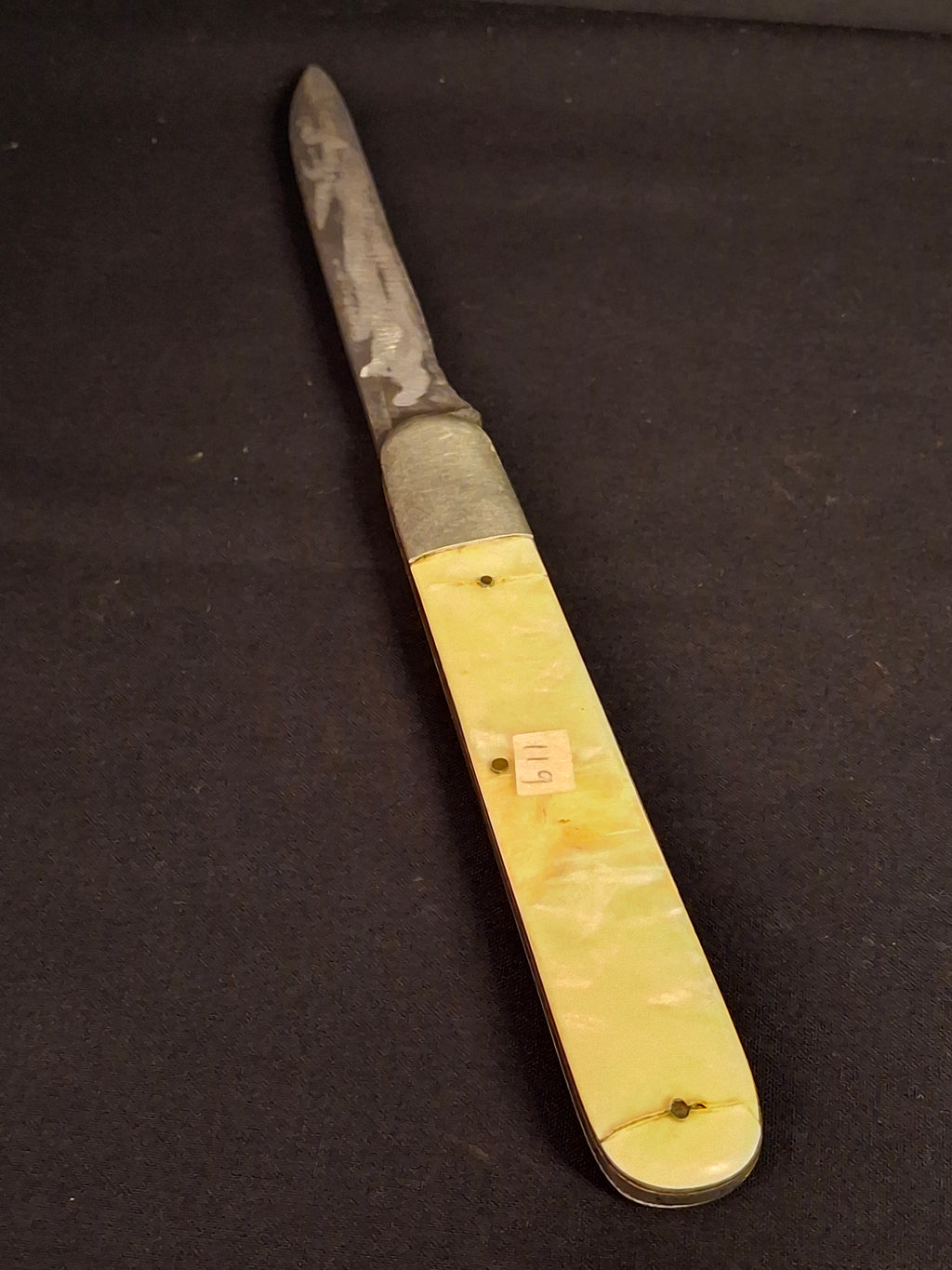 Rare Antique 1920s European Folding Challah Knife Shabbat Kodesh Celluloid Czech Judaica