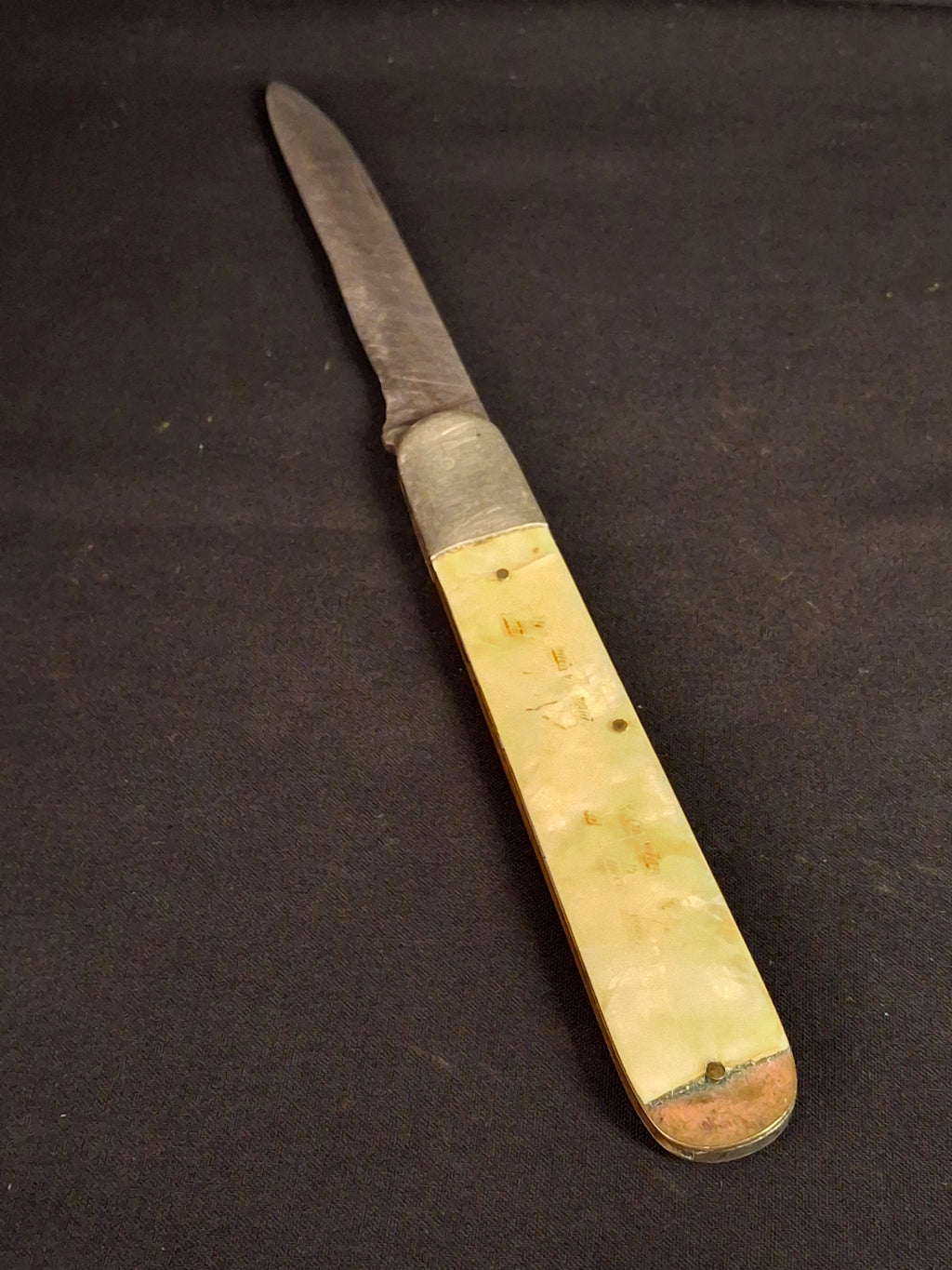 Rare Antique 1920s European Folding Challah Knife Shabbat Kodesh Celluloid Czech Judaica