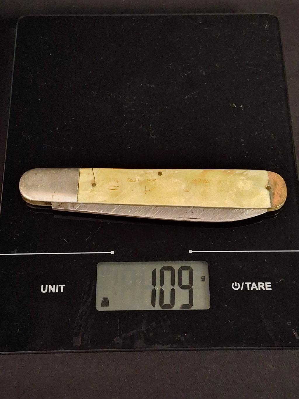 Rare Antique 1920s European Folding Challah Knife Shabbat Kodesh Celluloid Czech Judaica