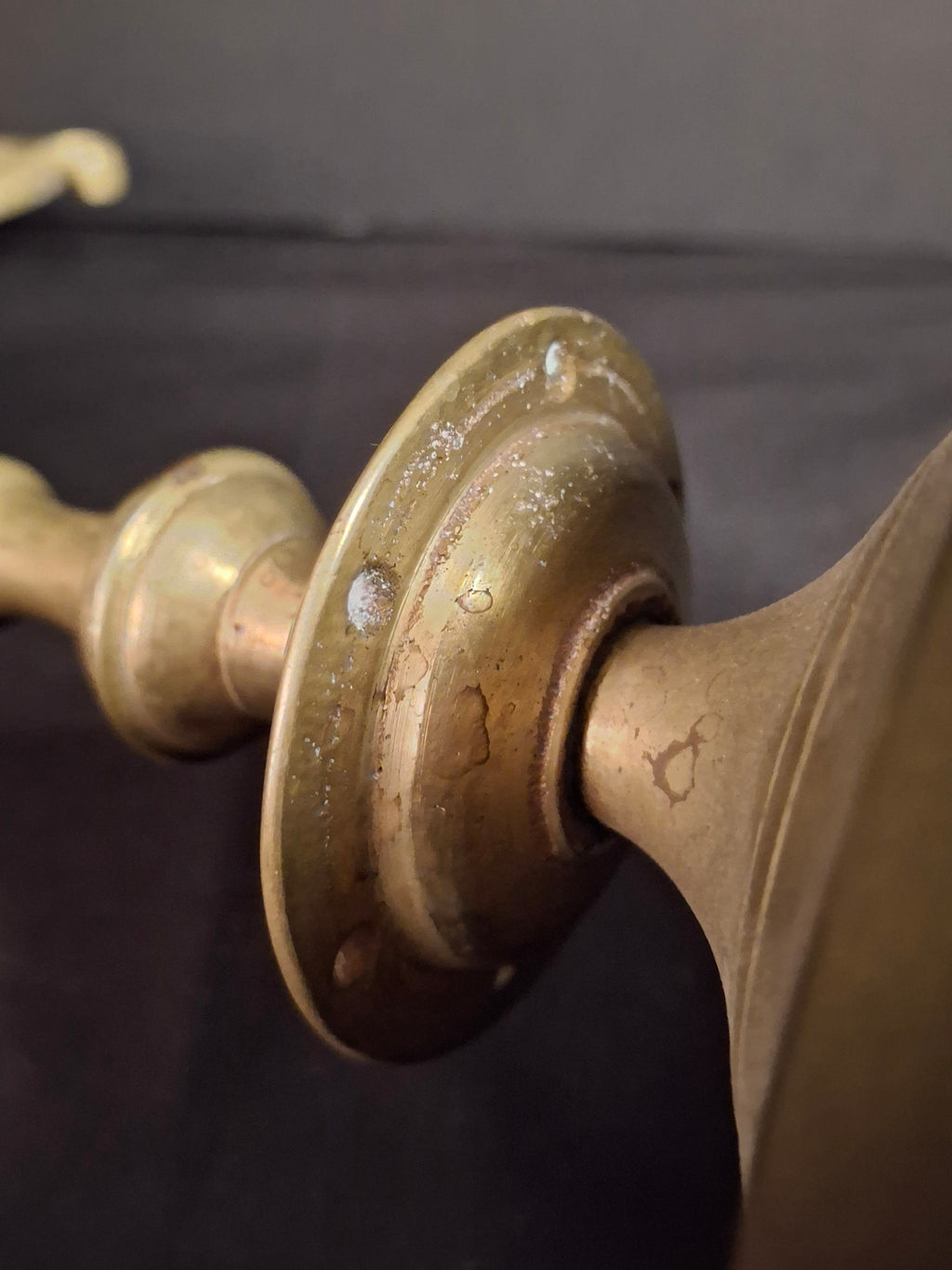 Antique 19th Century Polish Brass 5 Arm Sabbath Candelabra Judaica Menorah Candle
