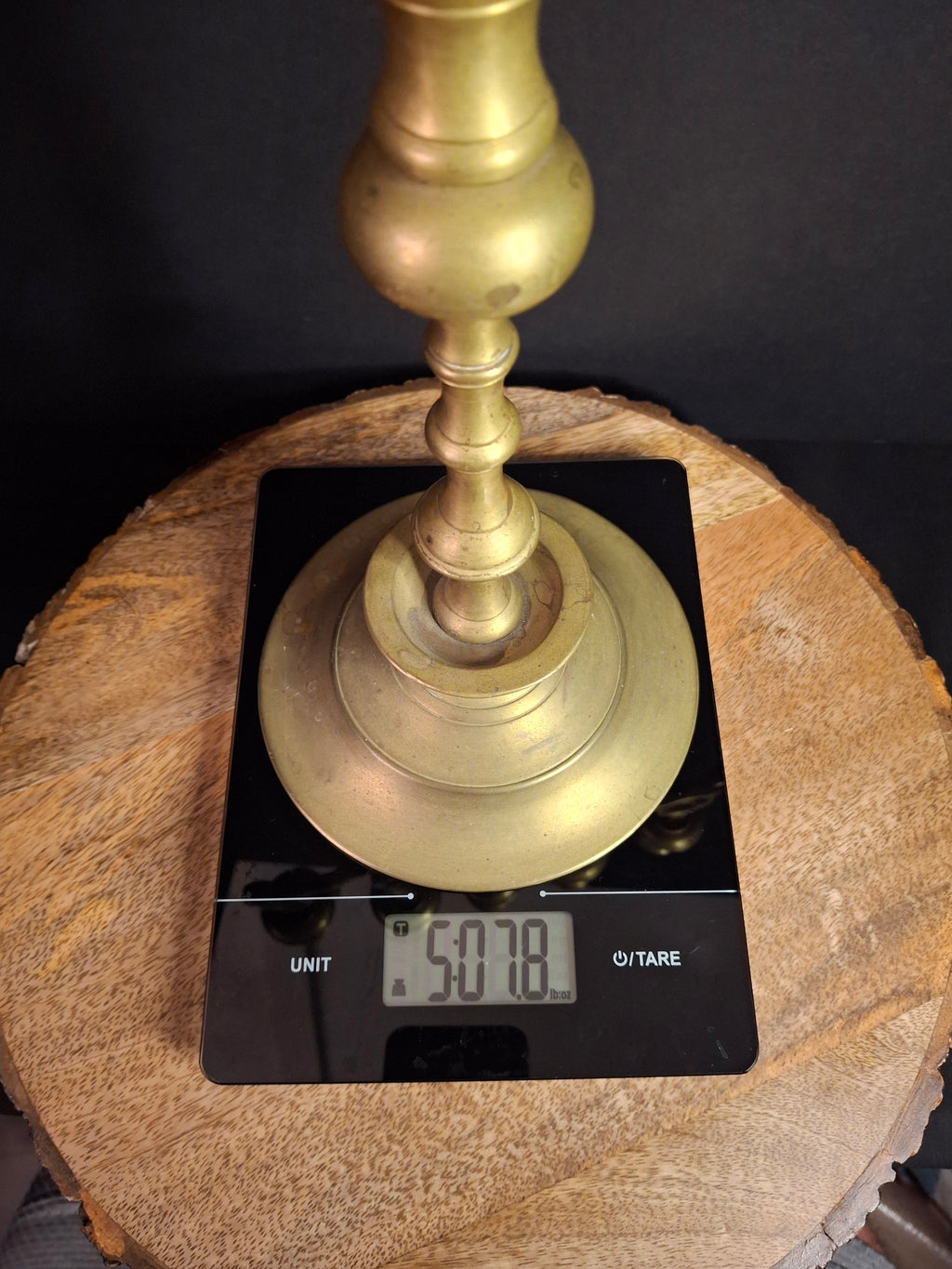 Antique 19th Century Polish Brass 5 Arm Sabbath Candelabra Judaica Menorah Candle