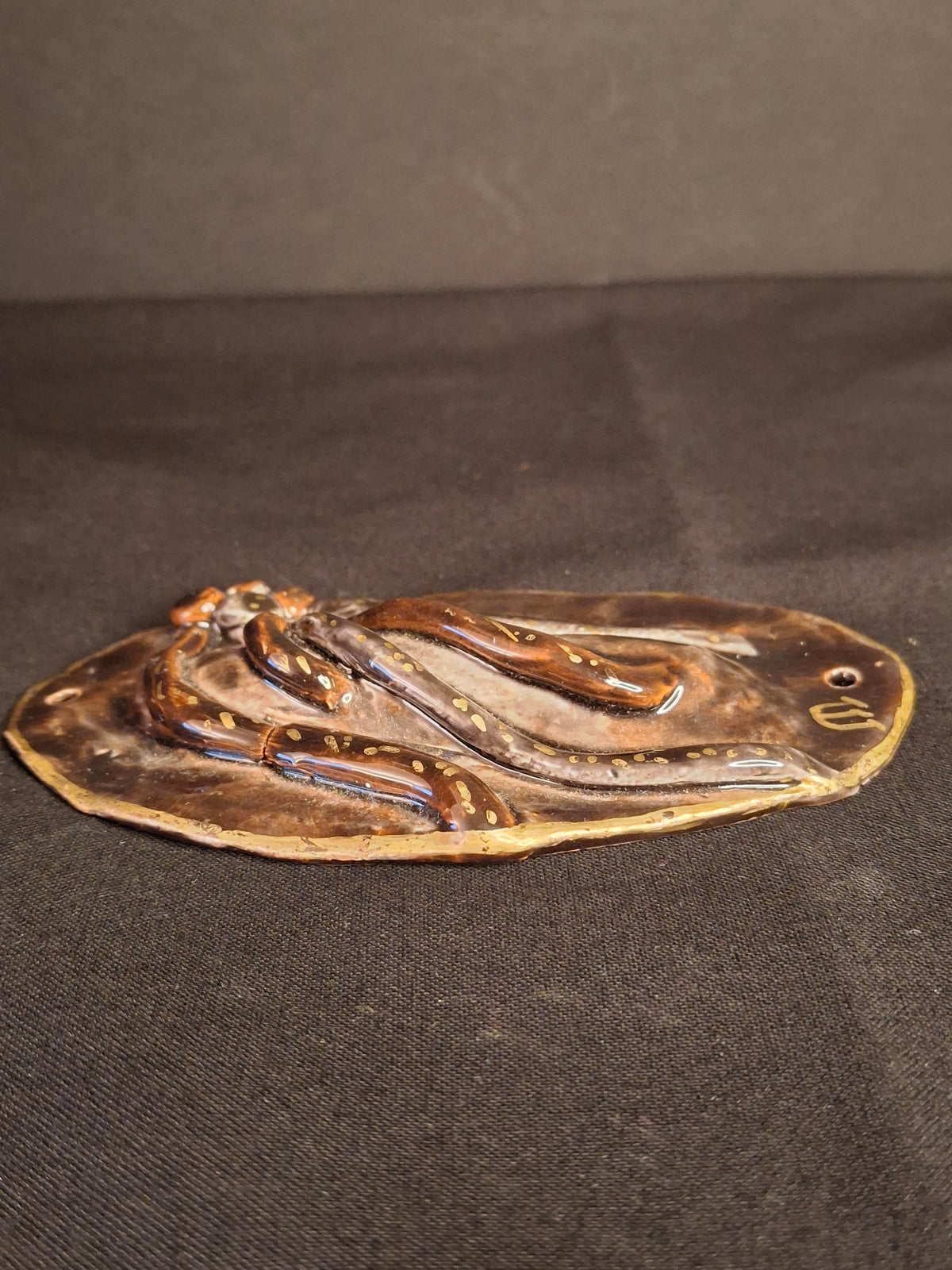 Vintage Israeli Ceramic Mezuzah Case Mid Century Studio Pottery Signed