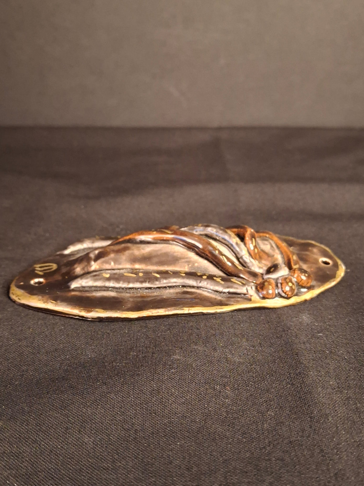 Vintage Israeli Ceramic Mezuzah Case Mid Century Studio Pottery Signed