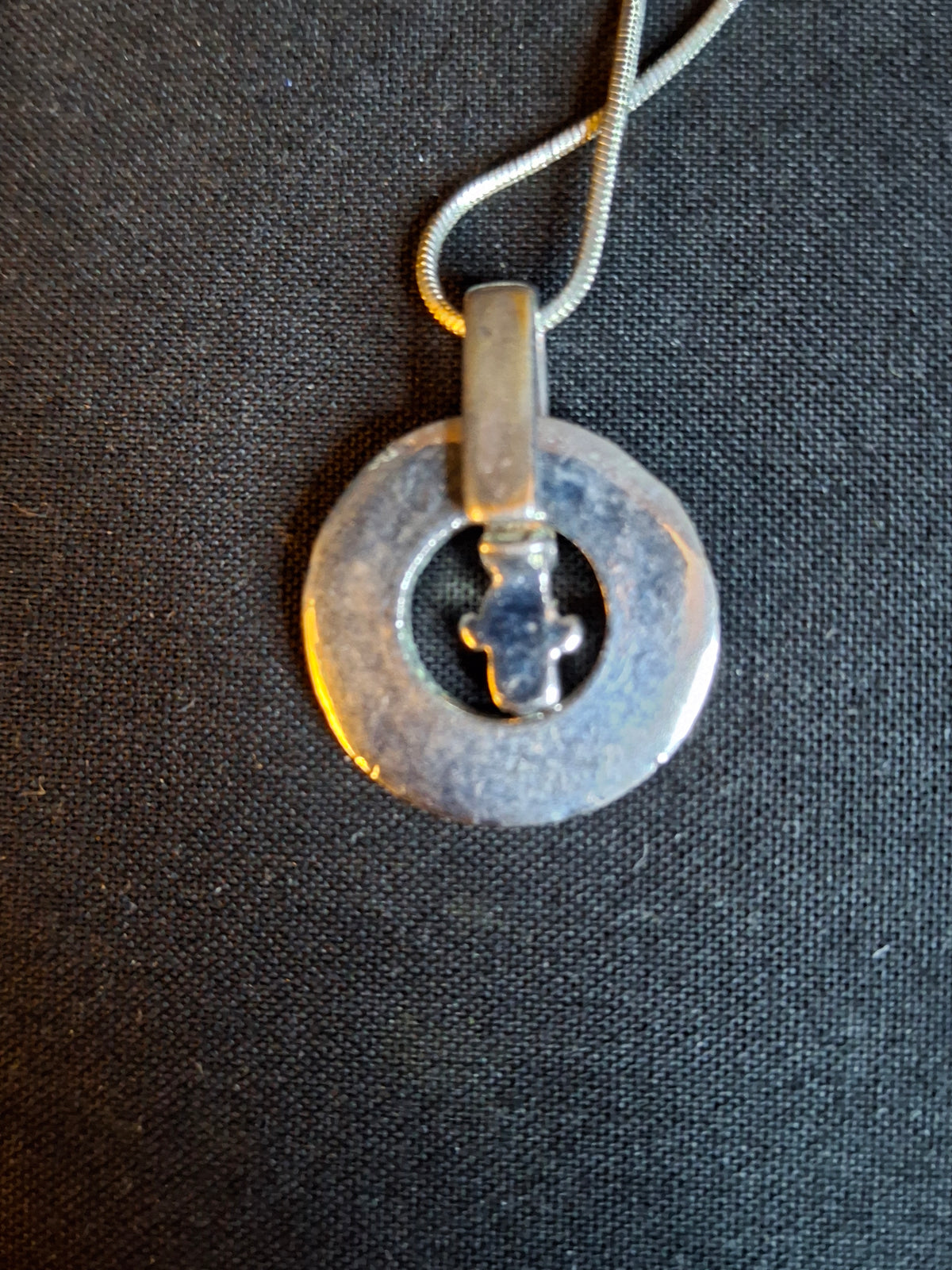 Vintage 925 Sterling Silver Shema Yisrael Spinning Pendant Necklace Hamsa Israel