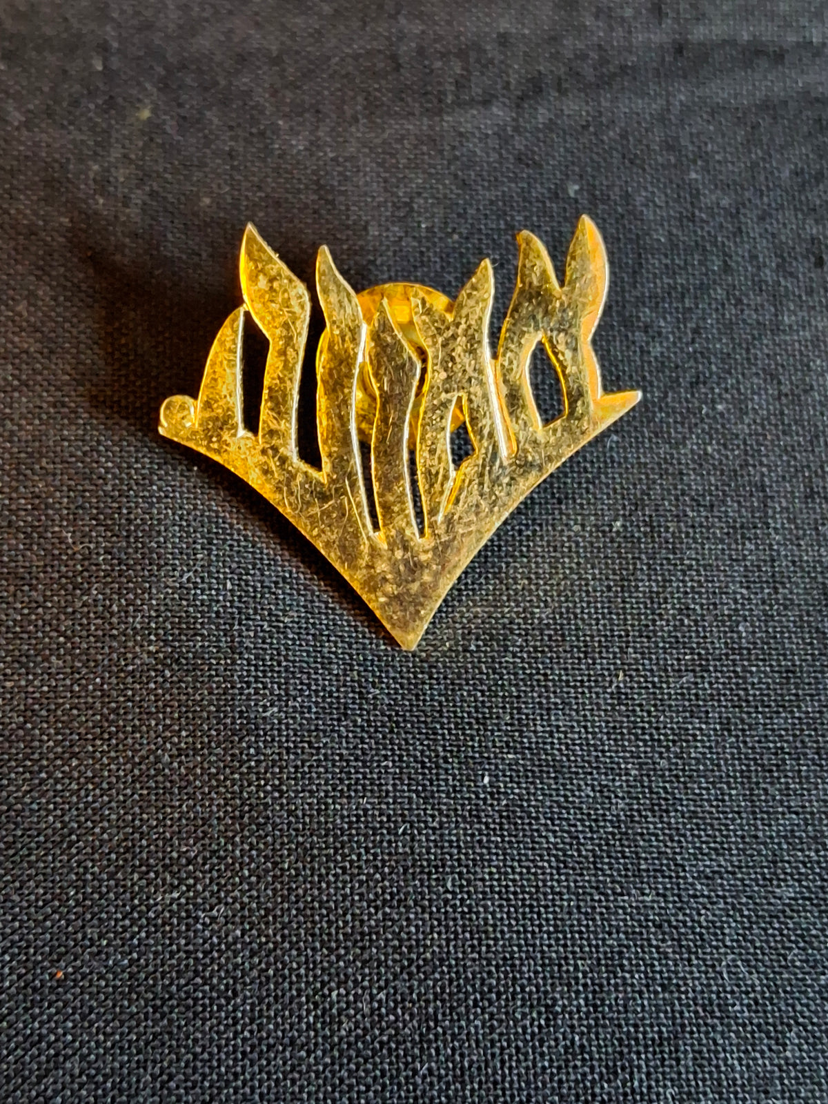 Vintage Emunah Women Lapel Pin Set Hebrew English Teach A Child Flame Pins (Pair)