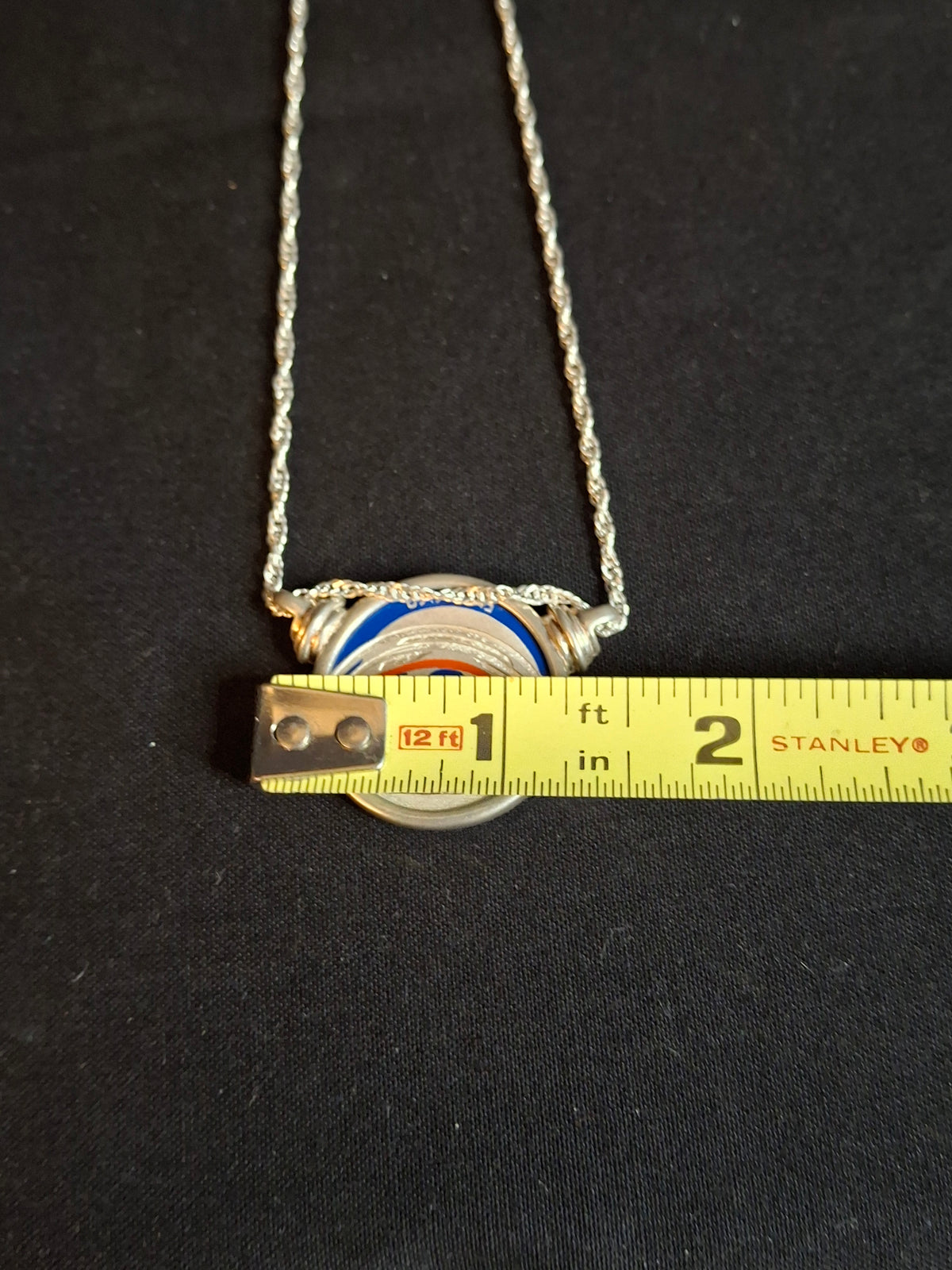 Vintage Yaacov Agam Sterling Silver Brit Olam Everlasting Covenant Pendant Necklace 18g Israel State Medal