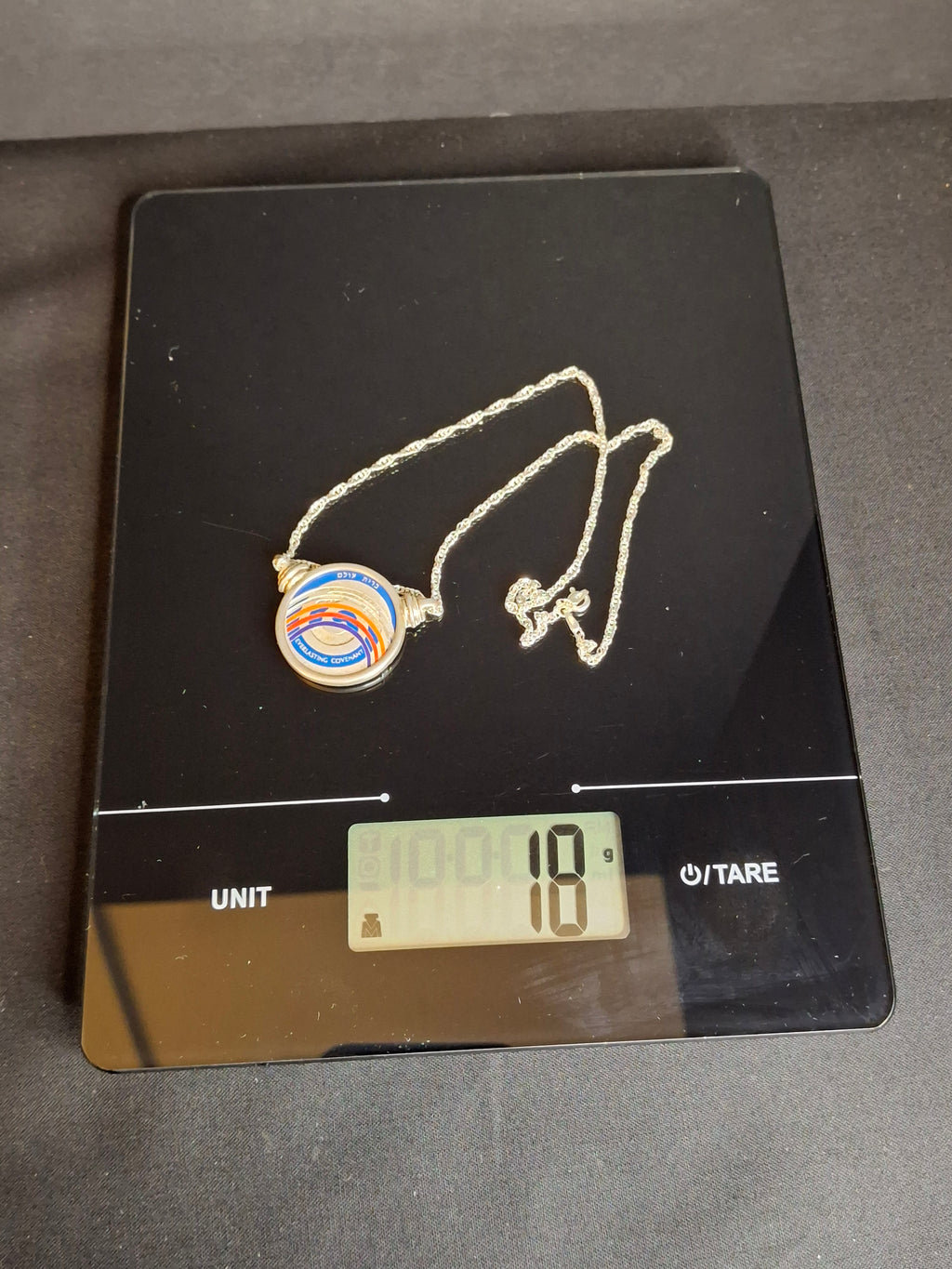 Vintage Yaacov Agam Sterling Silver Brit Olam Everlasting Covenant Pendant Necklace 18g Israel State Medal