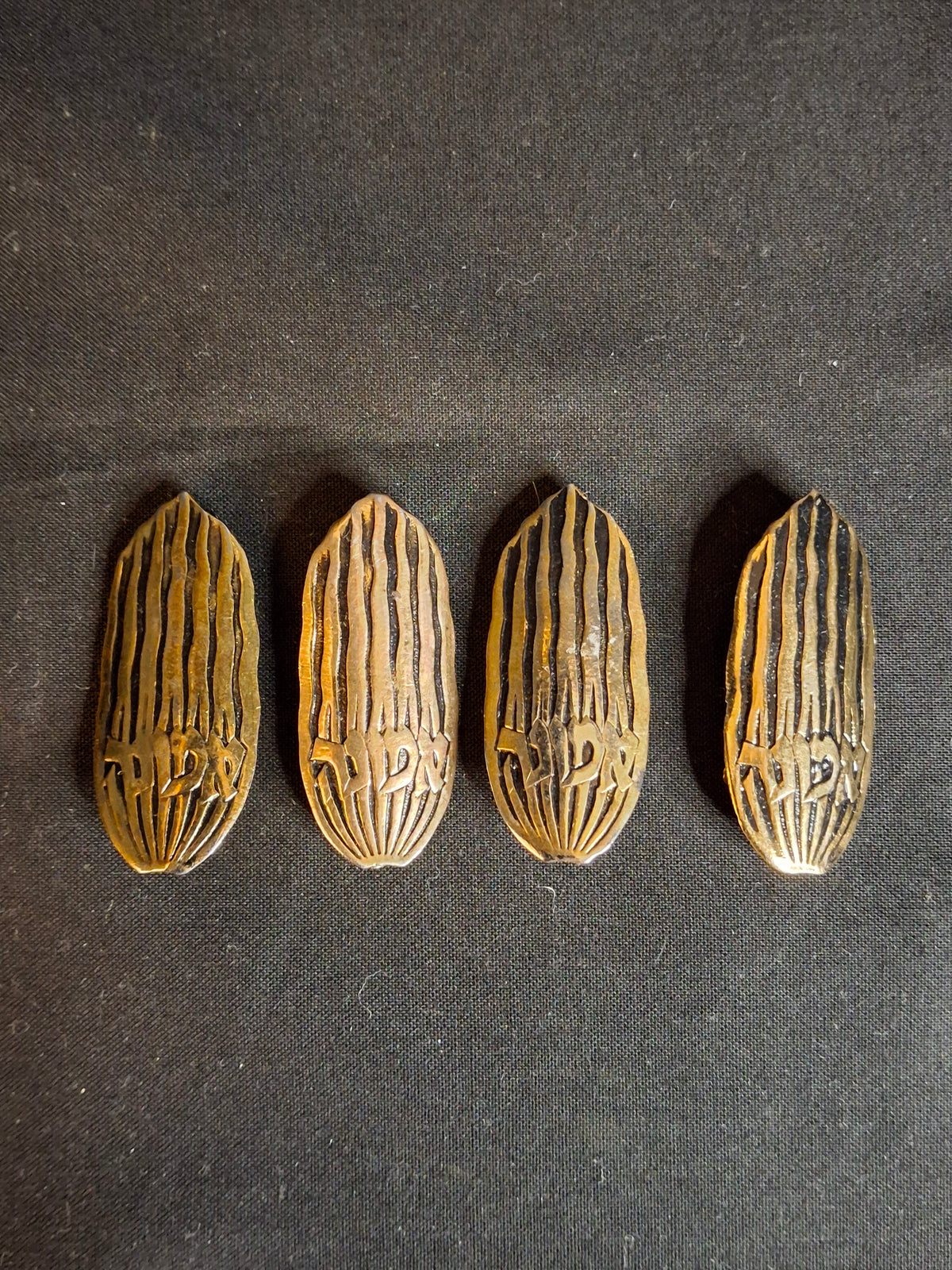 4 Vintage Mid Century Israeli Judaica Emunah Hebrew Faith Brooch Pins Pendant Wolpert Style