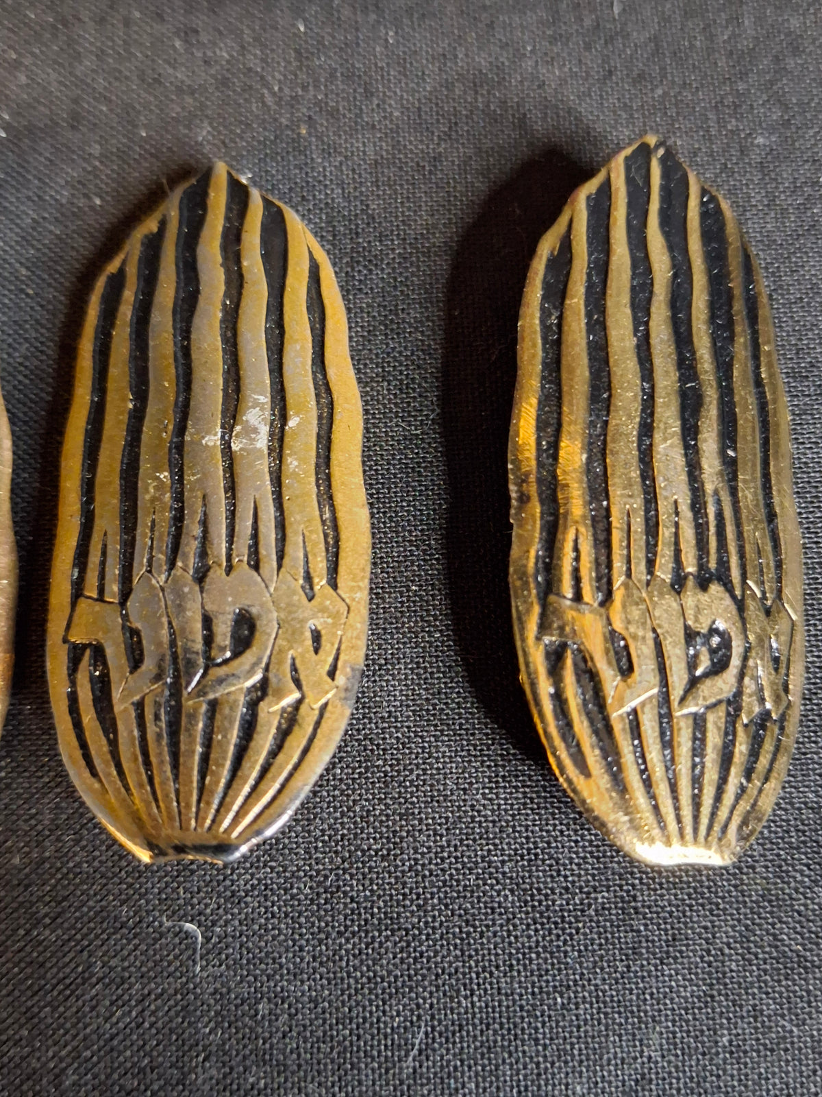 4 Vintage Mid Century Israeli Judaica Emunah Hebrew Faith Brooch Pins Pendant Wolpert Style