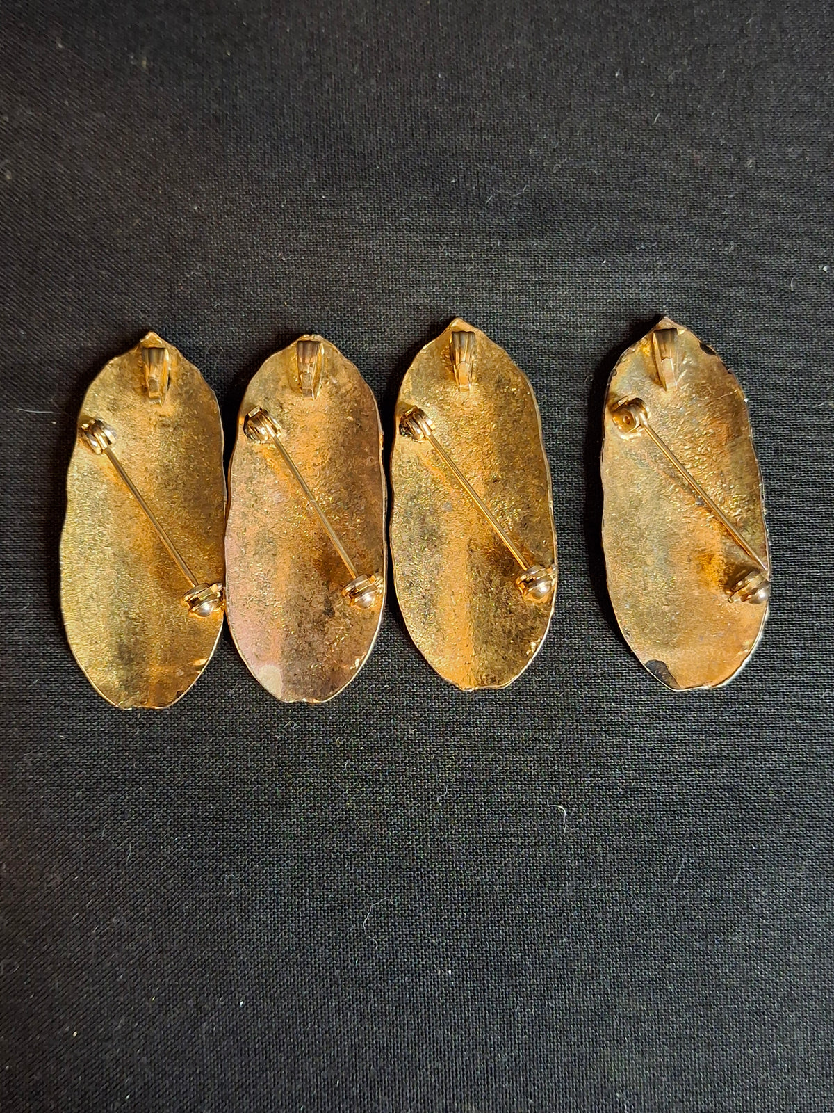 4 Vintage Mid Century Israeli Judaica Emunah Hebrew Faith Brooch Pins Pendant Wolpert Style