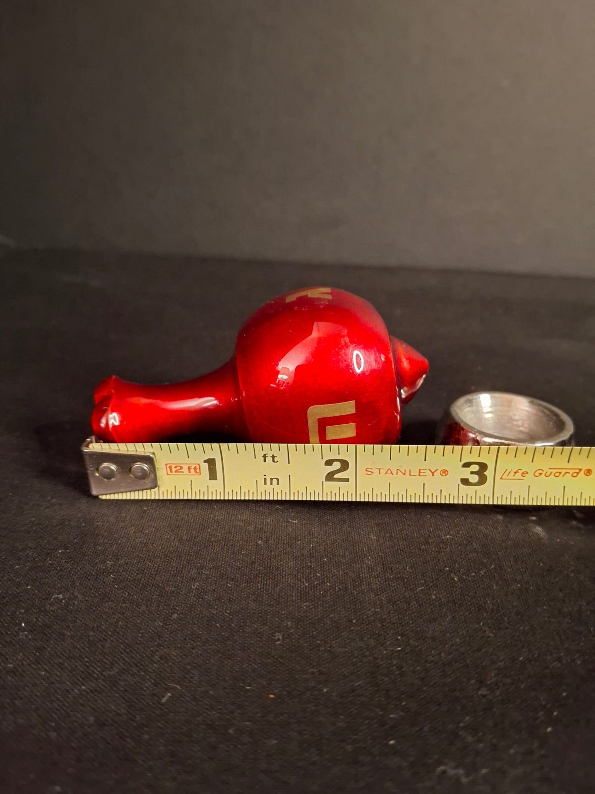 Modern Enamel Pomegranate Dreidel Sevivon Solid Metal Gilt Hebrew Letters Base Stand