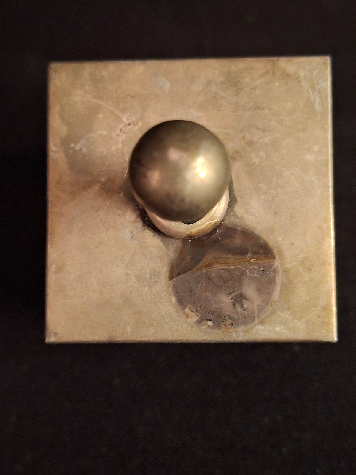 Vintage Heavy Cast Metal Silver Plated Dreidel Sevivon Judaica Hanukkah Spin Top