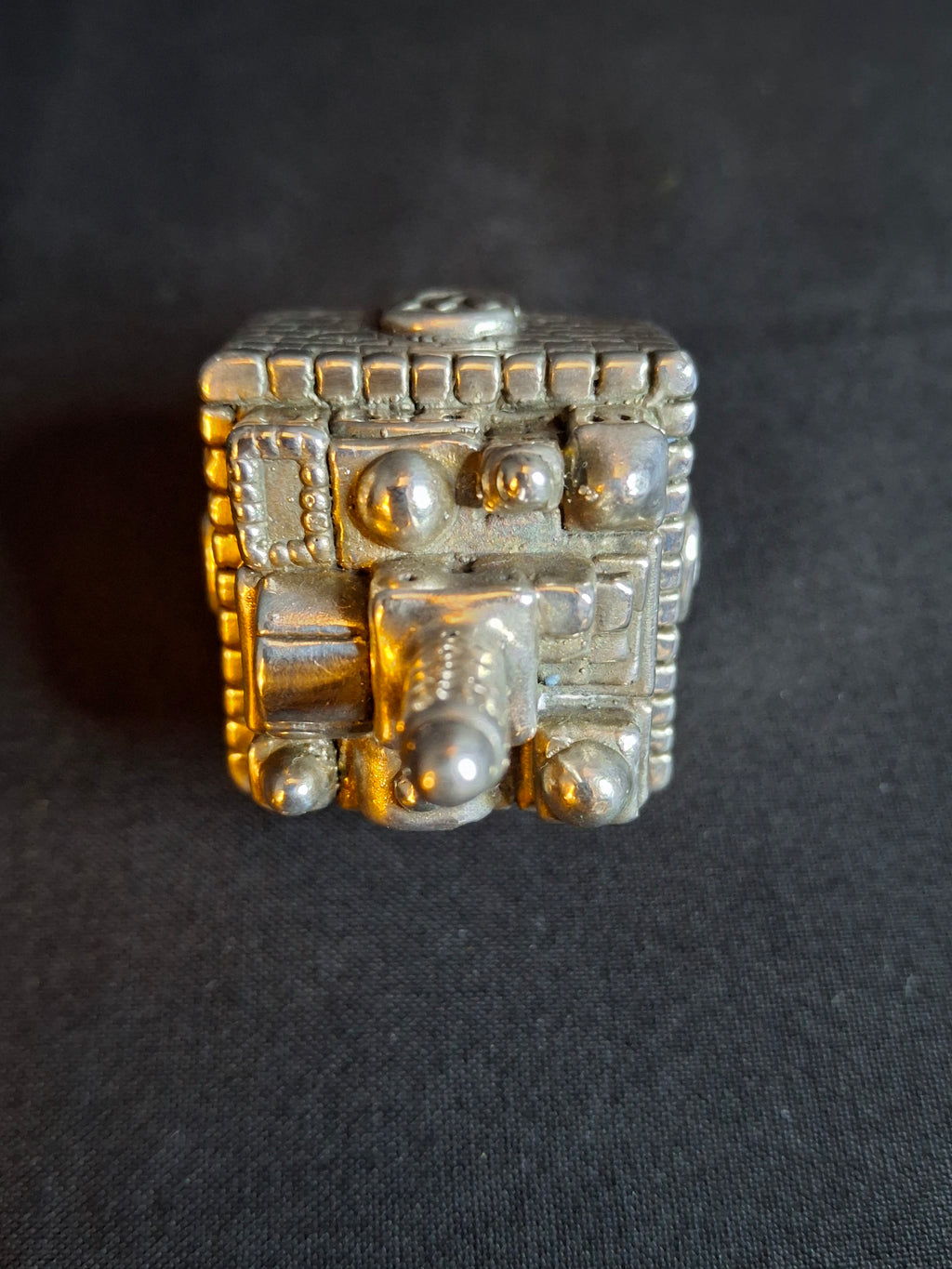 Vintage Sterling Silver 925 Jerusalem Cityscape Dreidel Sevivon Judaica 40g