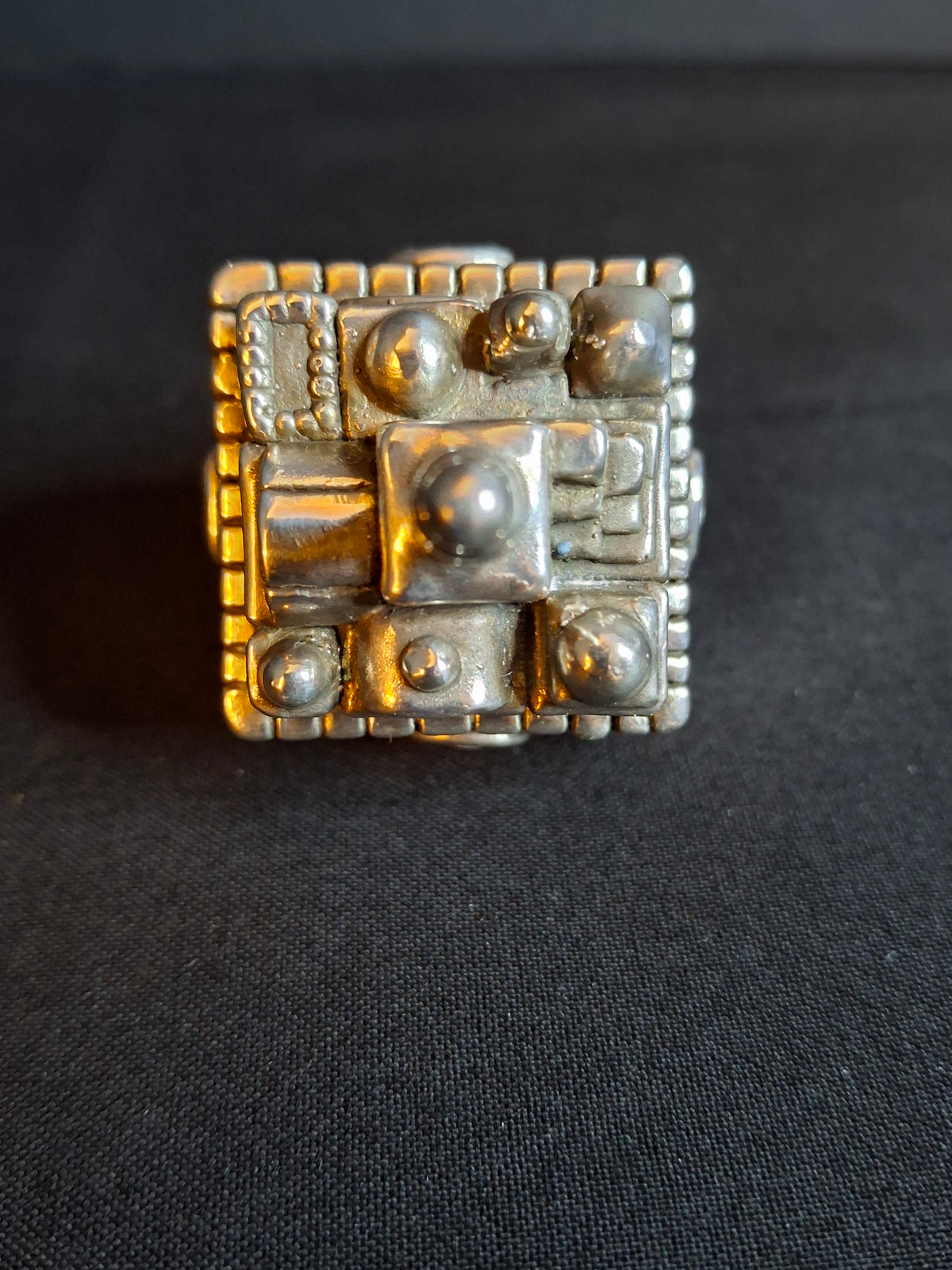 Vintage Sterling Silver 925 Jerusalem Cityscape Dreidel Sevivon Judaica 40g
