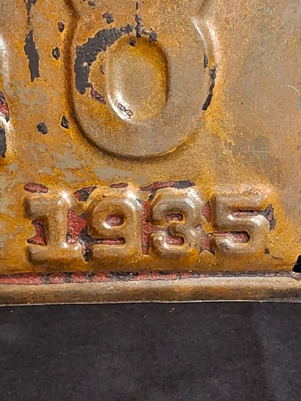 Vintage 1935 Connecticut License Plate N-48 - Original Patina CT Automobilia