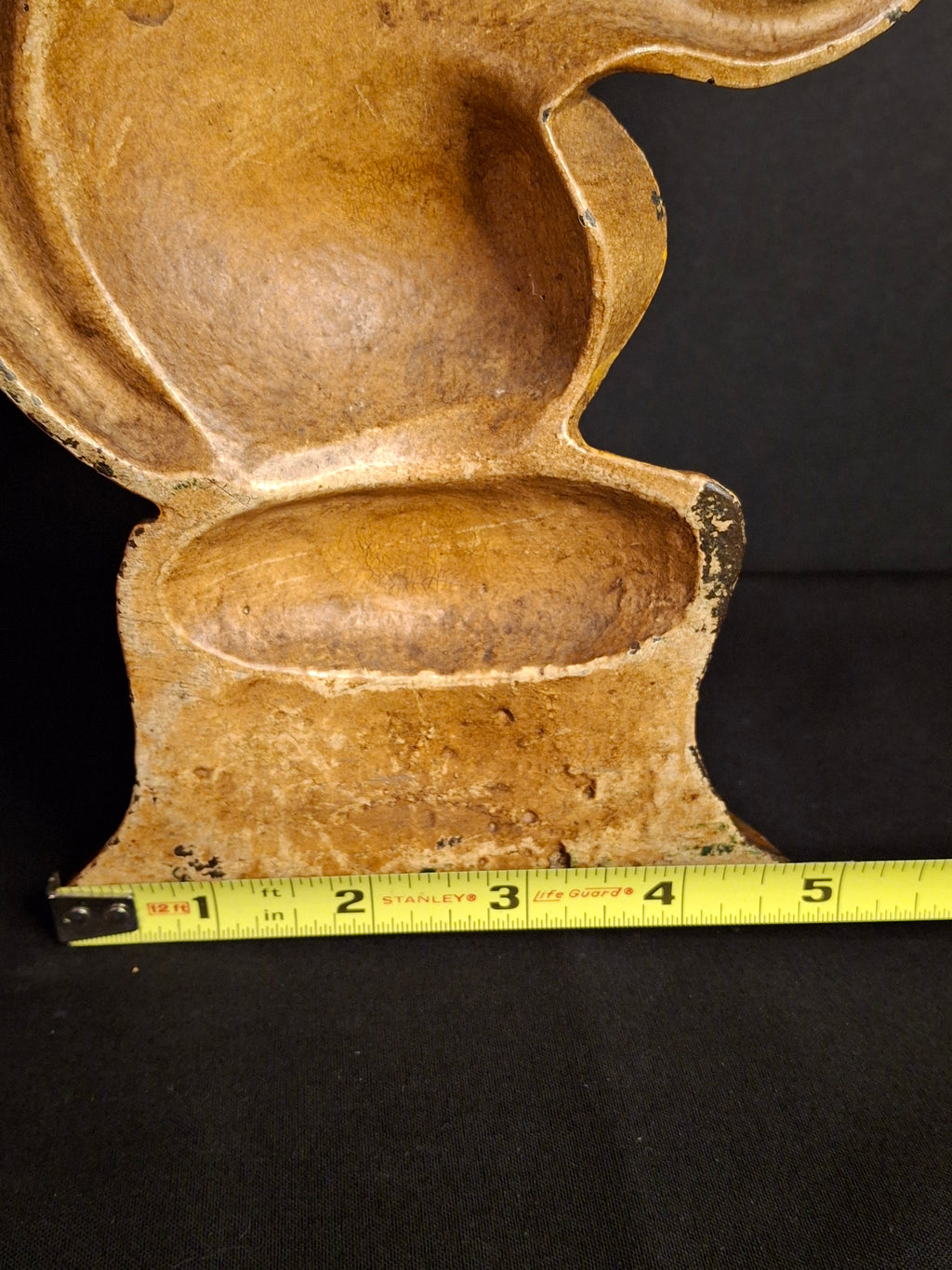 Antique Cast Iron Squirrel on Stump Doorstop C. 1920s Original Paint Hubley B&H Era