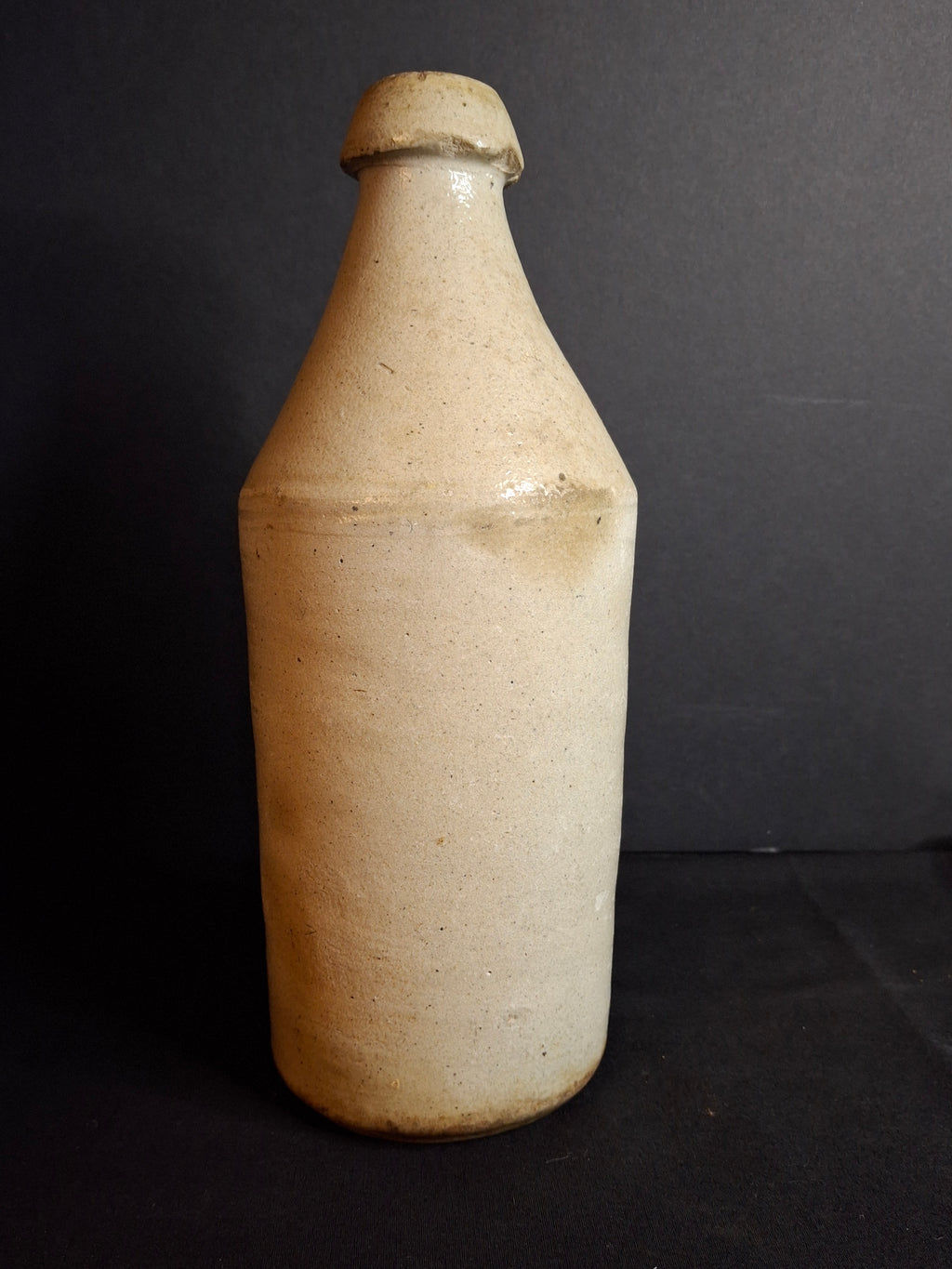 Antique Salt Glaze Stoneware Beer Ale Bottle E. Jackson Stamped 19th Century Pottery