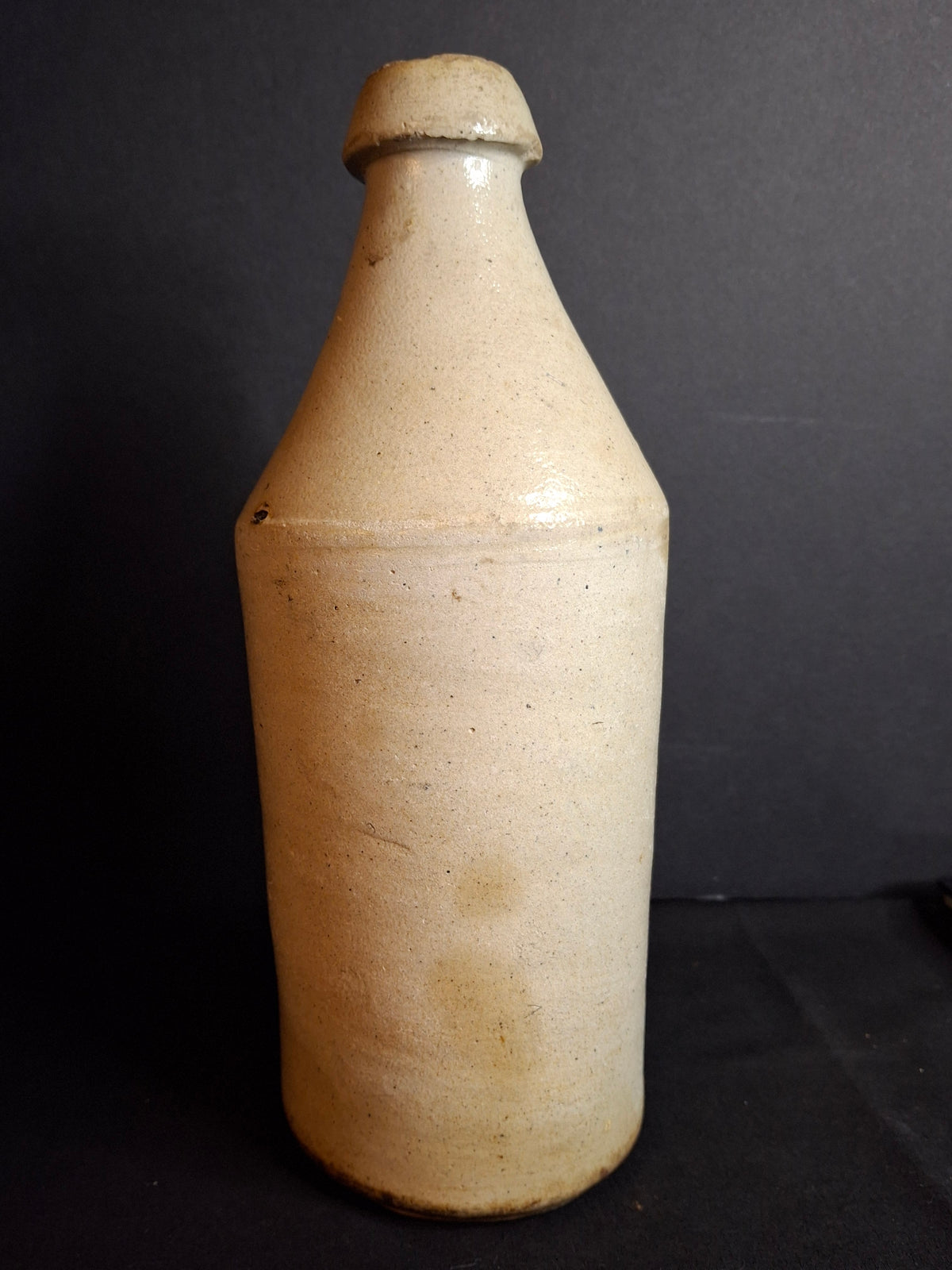 Antique Salt Glaze Stoneware Beer Ale Bottle E. Jackson Stamped 19th Century Pottery
