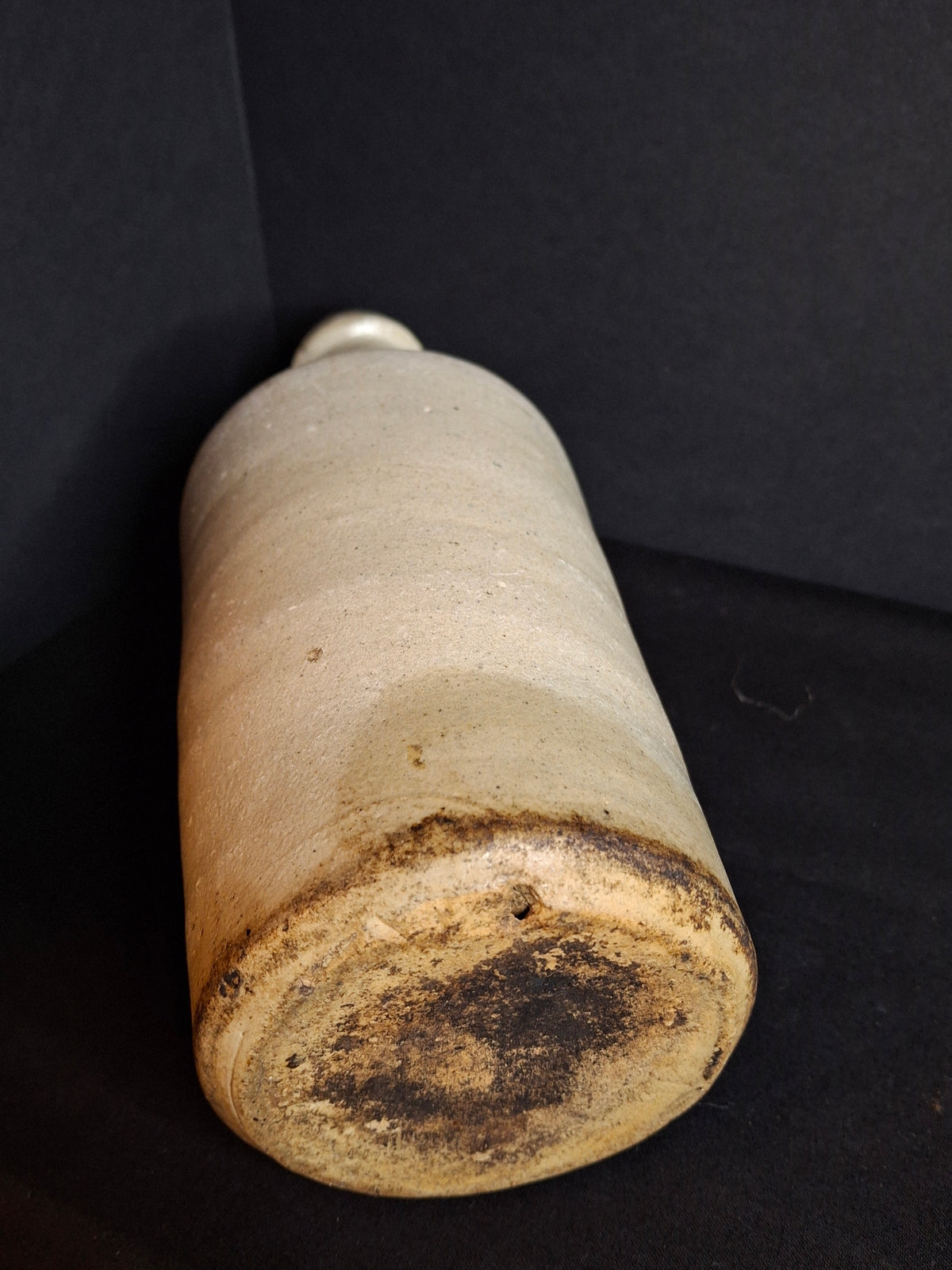 Antique Salt Glaze Stoneware Beer Ale Bottle E. Jackson Stamped 19th Century Pottery
