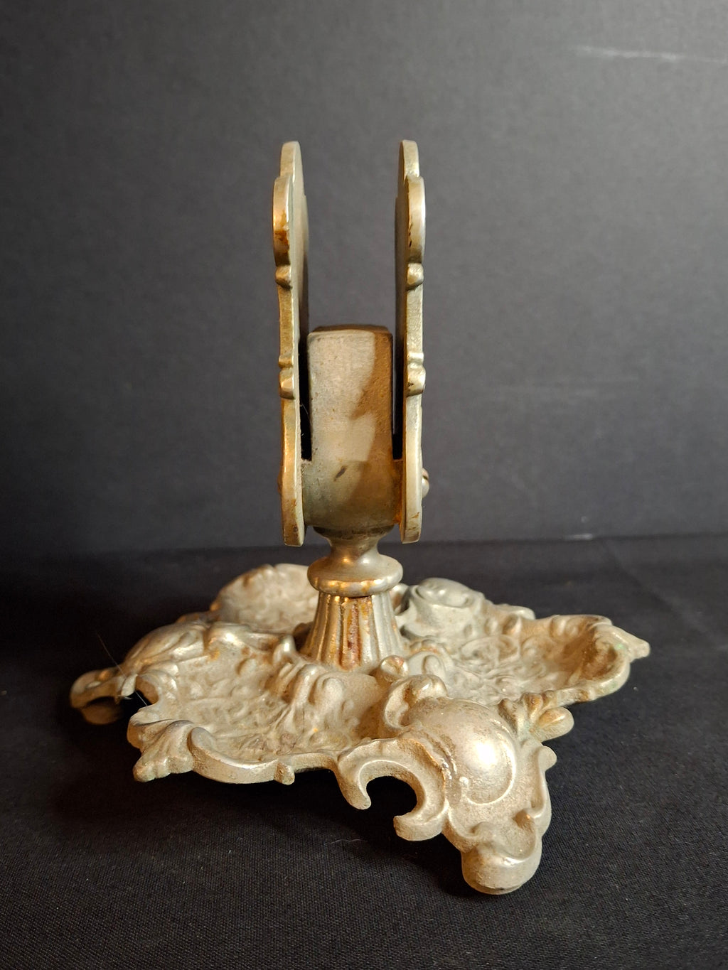 Antique Bradley Hubbard B&H Cast Iron Match Holder Ashtray Stand Ornate 2041