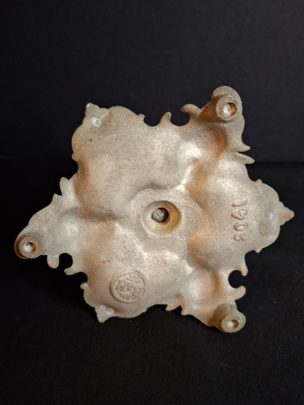 Antique Bradley Hubbard B&H Cast Iron Match Holder Ashtray Stand Ornate 2041