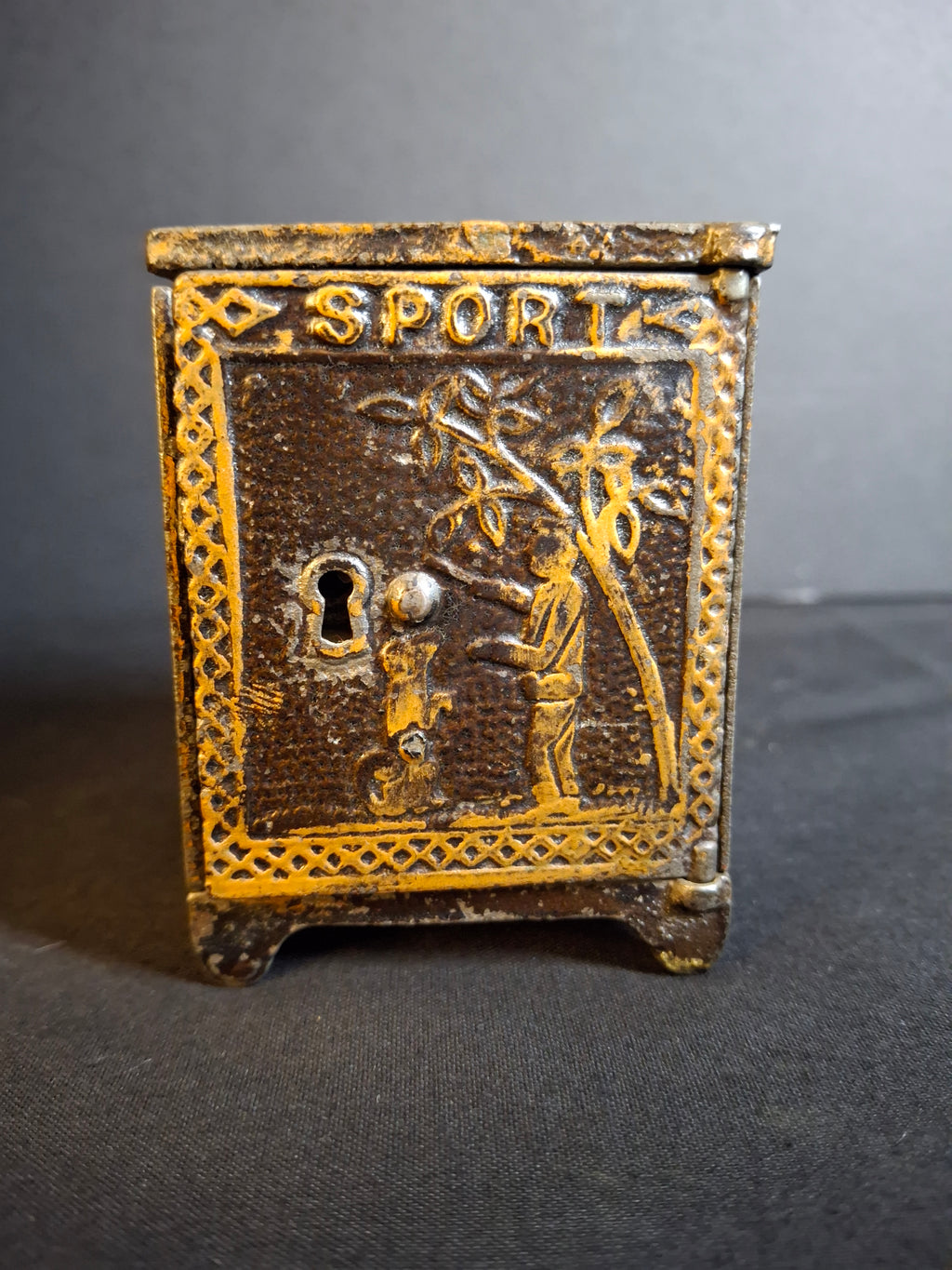 Antique 1882 Kyser & Rex Cast Iron Sport Safe Bank Elephant Giraffe Dog Patented