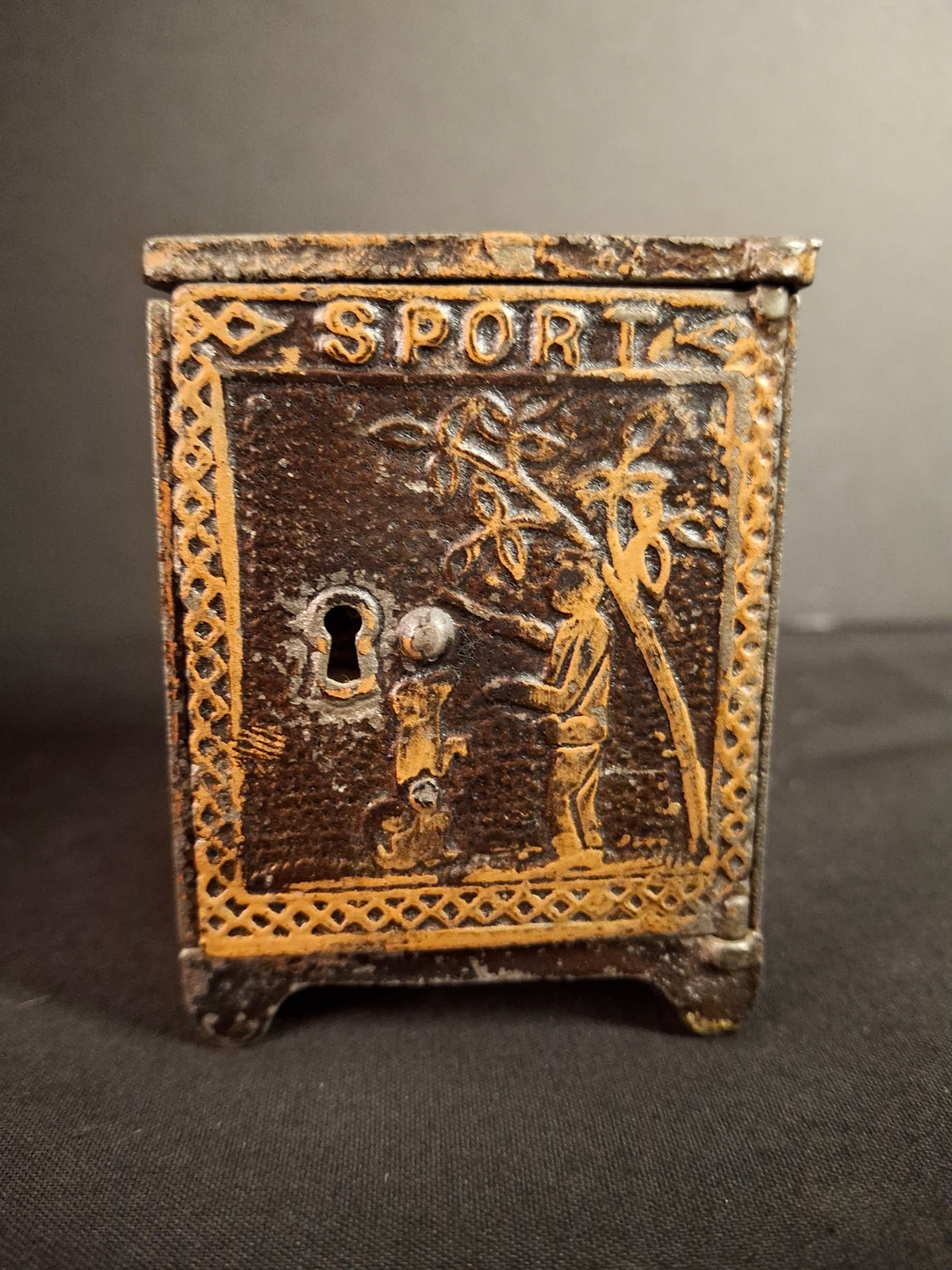 Antique 1882 Kyser & Rex Cast Iron Sport Safe Bank Elephant Giraffe Dog Patented