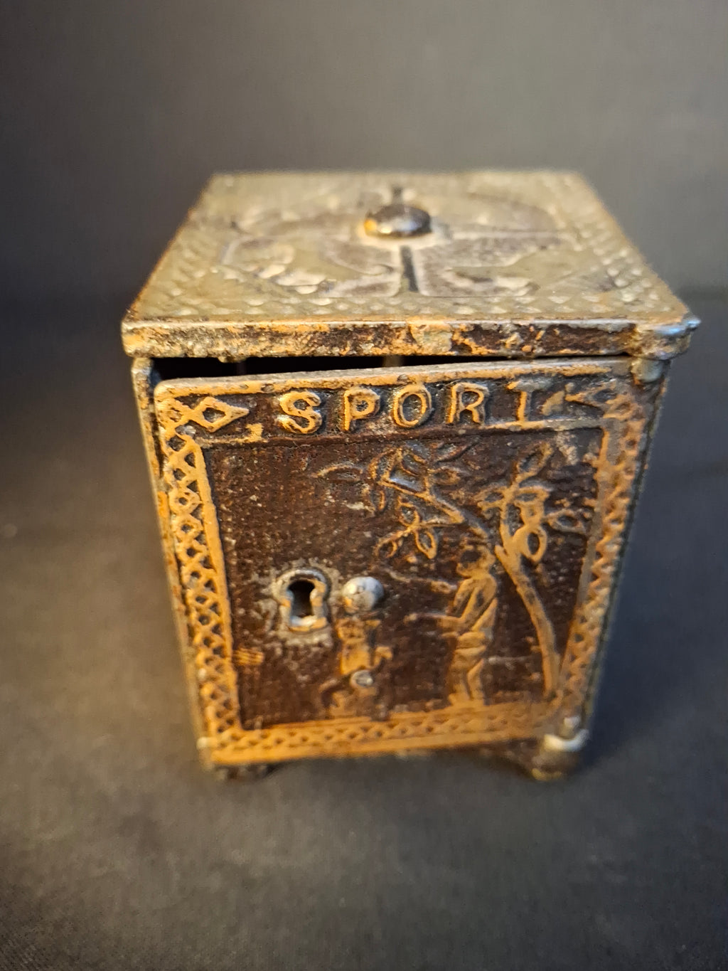 Antique 1882 Kyser & Rex Cast Iron Sport Safe Bank Elephant Giraffe Dog Patented