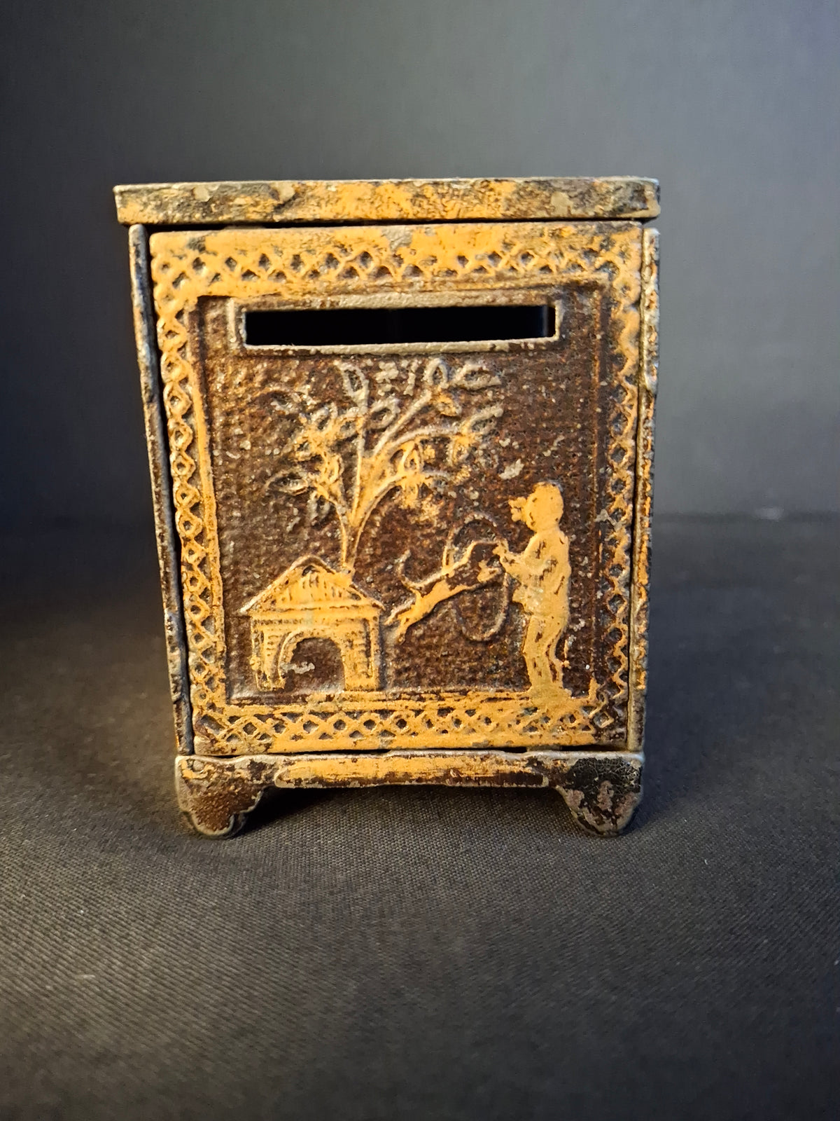 Antique 1882 Kyser & Rex Cast Iron Sport Safe Bank Elephant Giraffe Dog Patented