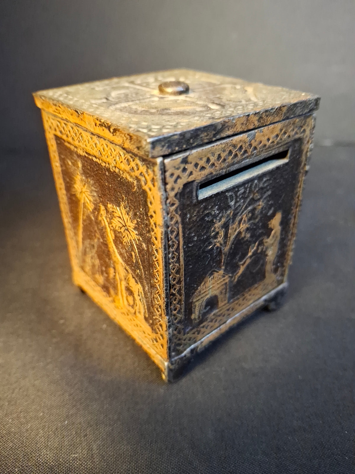 Antique 1882 Kyser & Rex Cast Iron Sport Safe Bank Elephant Giraffe Dog Patented
