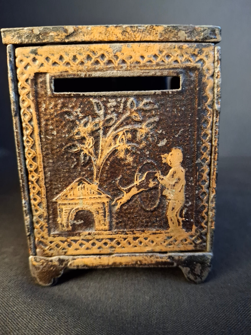 Antique 1882 Kyser & Rex Cast Iron Sport Safe Bank Elephant Giraffe Dog Patented