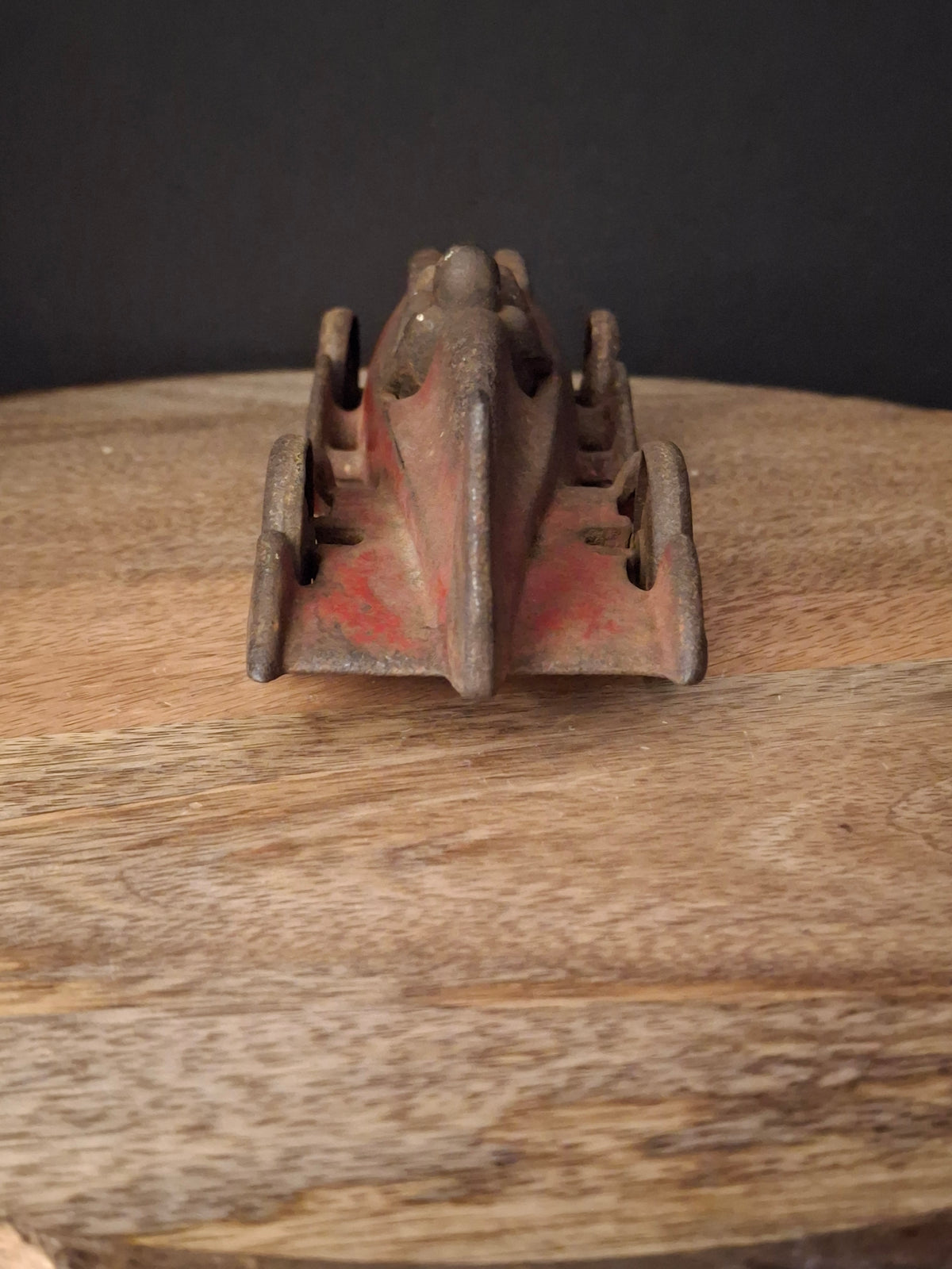 Antique Hubley Cast Iron Red Streamline Racer Car #1877 Land Speed Toy c. 1930