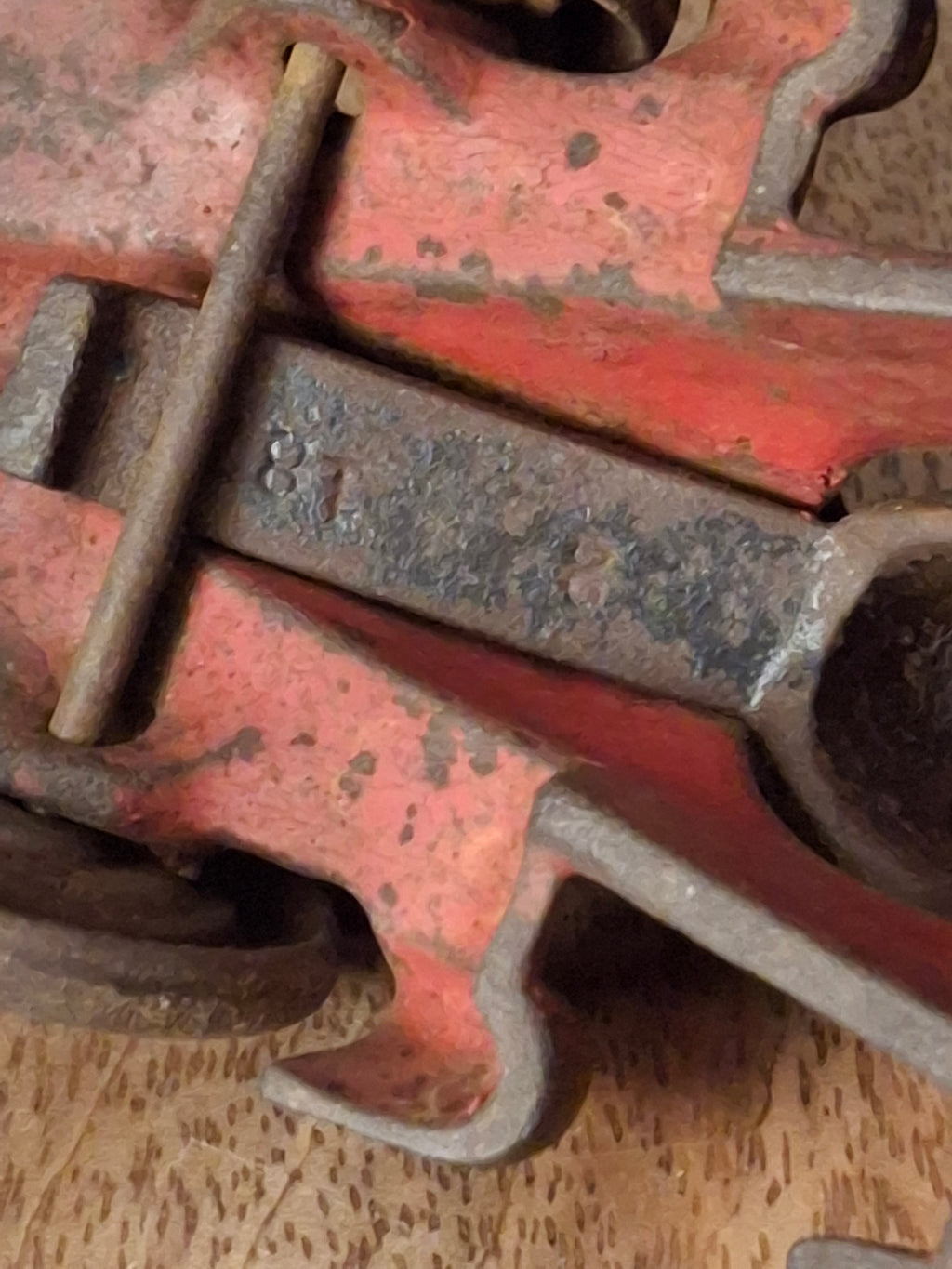 Antique Hubley Cast Iron Red Streamline Racer Car #1877 Land Speed Toy c. 1930