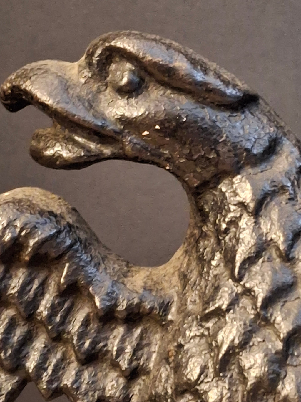 Antique Cast Iron Eagle on Rock Doorstop Patriotic Americana Hubley or Albany