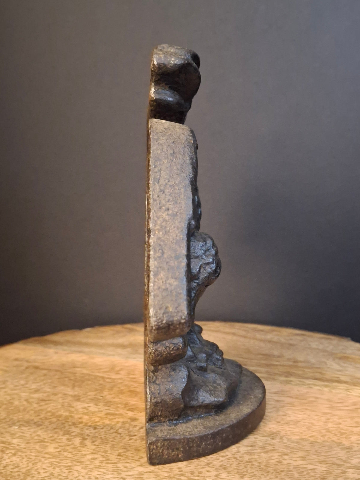 Antique Cast Iron Eagle on Rock Doorstop Patriotic Americana Hubley or Albany
