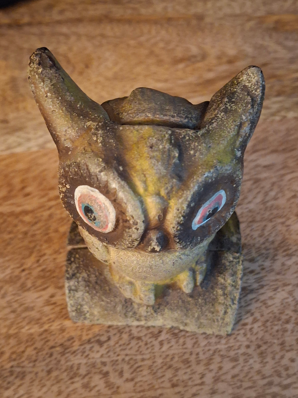 Antique AC Williams Cast Iron Wise Owl Still Bank c 1910s