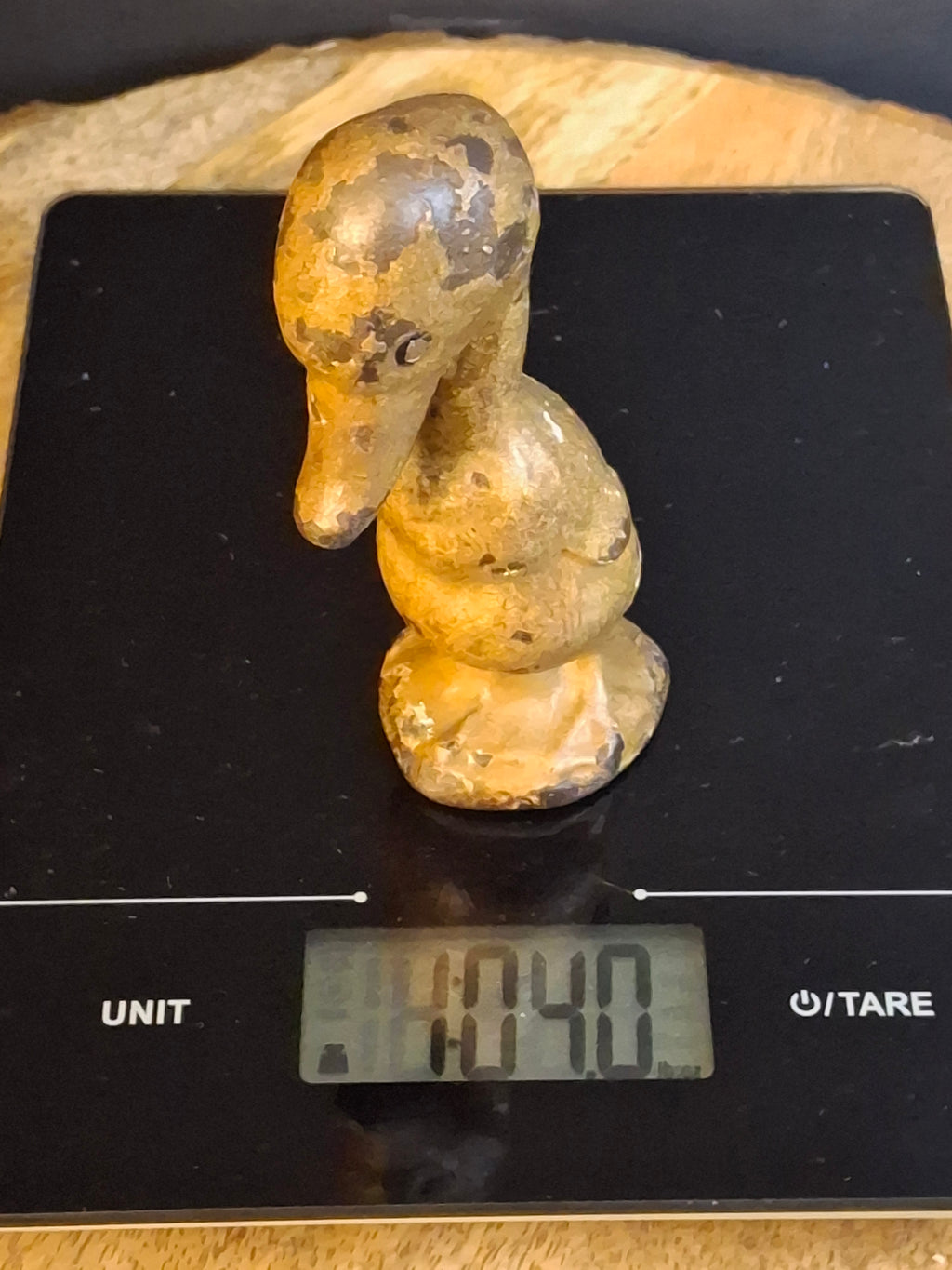 Antique Cast Iron Standing Duck Paperweight Attributed to Hubley C. 1920s Original Paint
